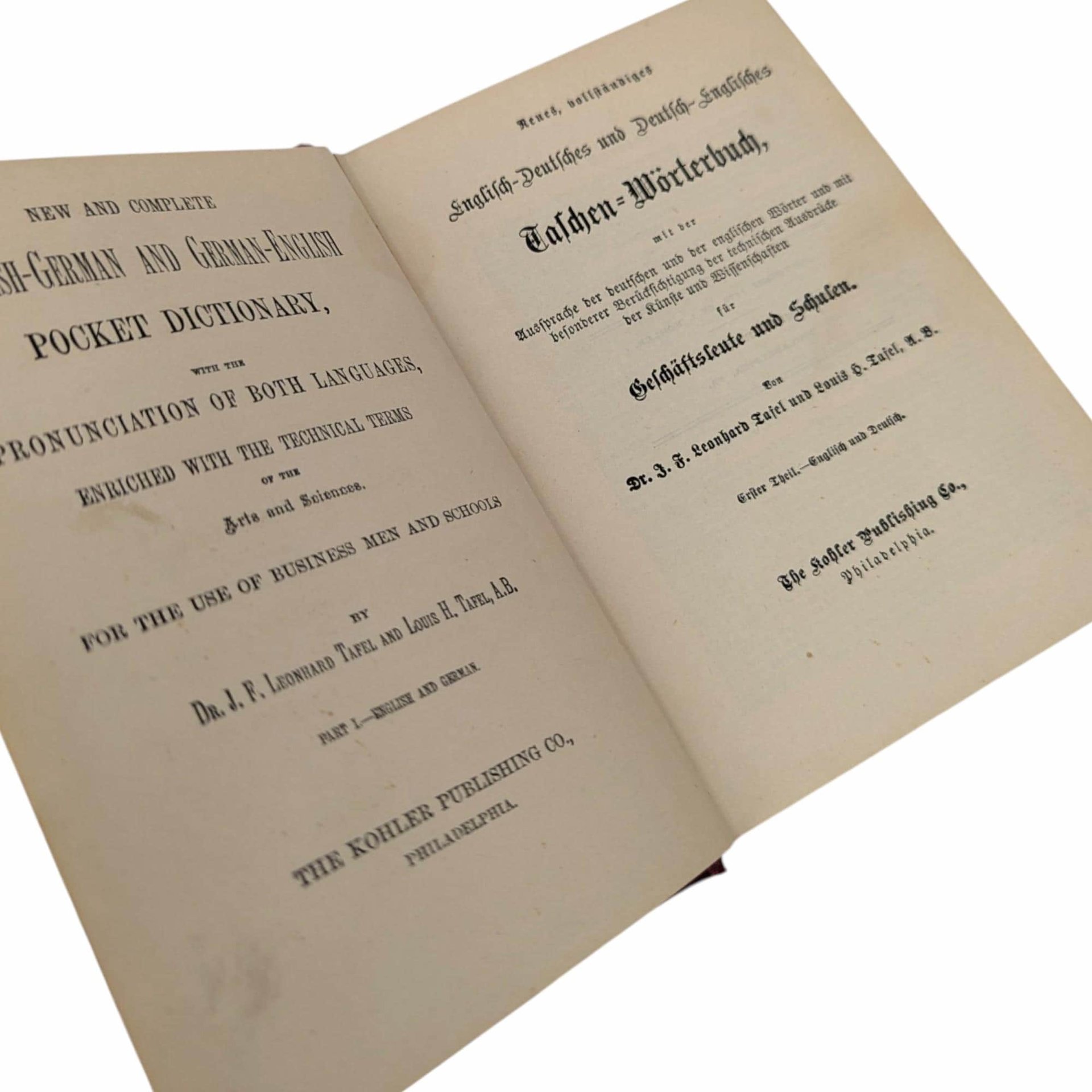 1870 English German Pocket Dictionary