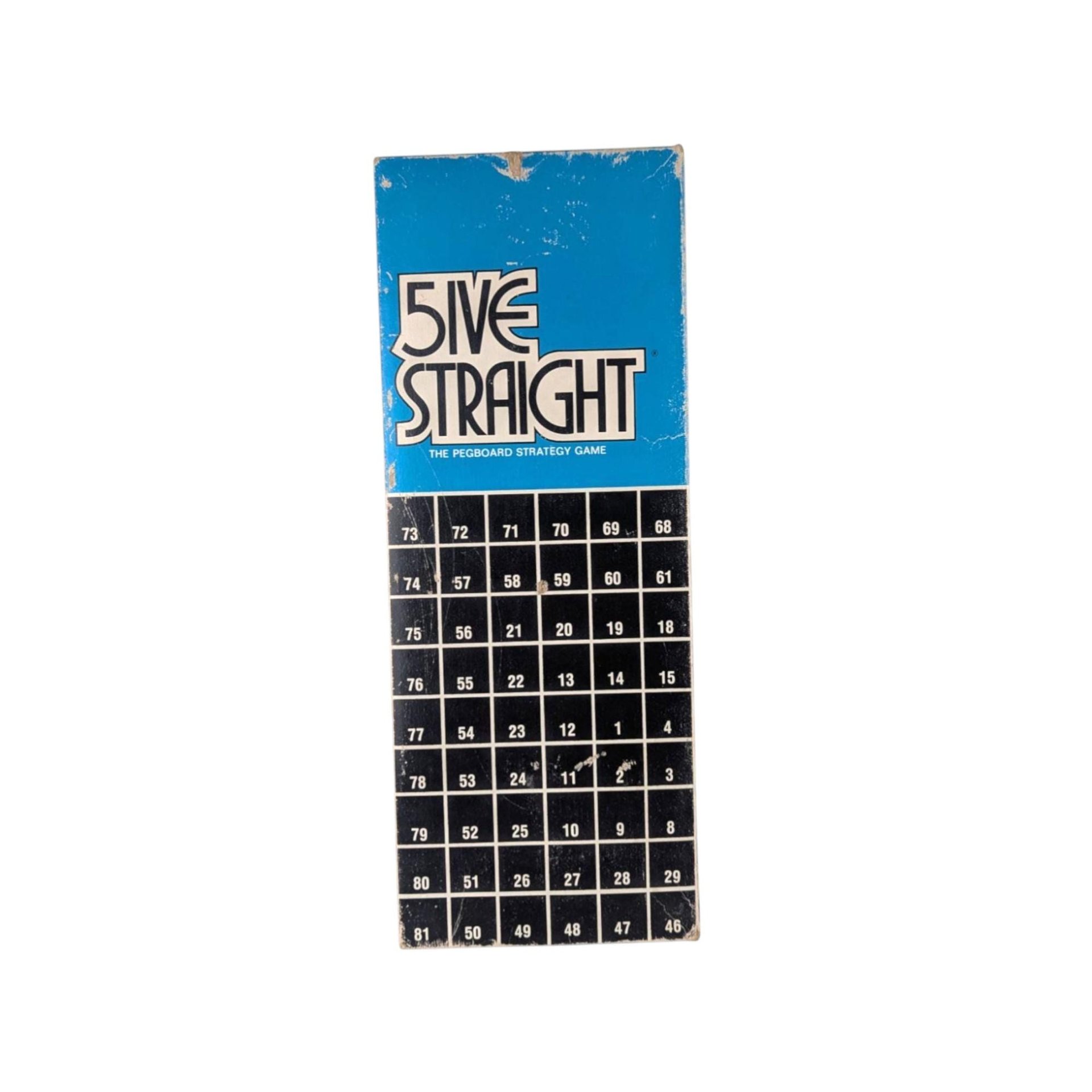 1968 'Five Straight' Pegboard Strategy Game