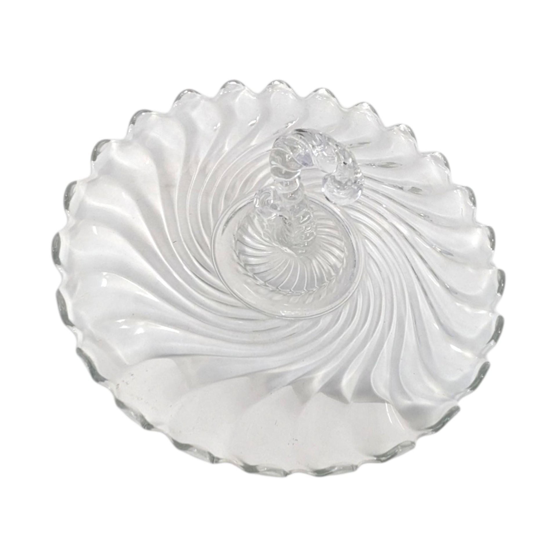 Vintage Fostoria Colony Swirl Glass Serving Tray