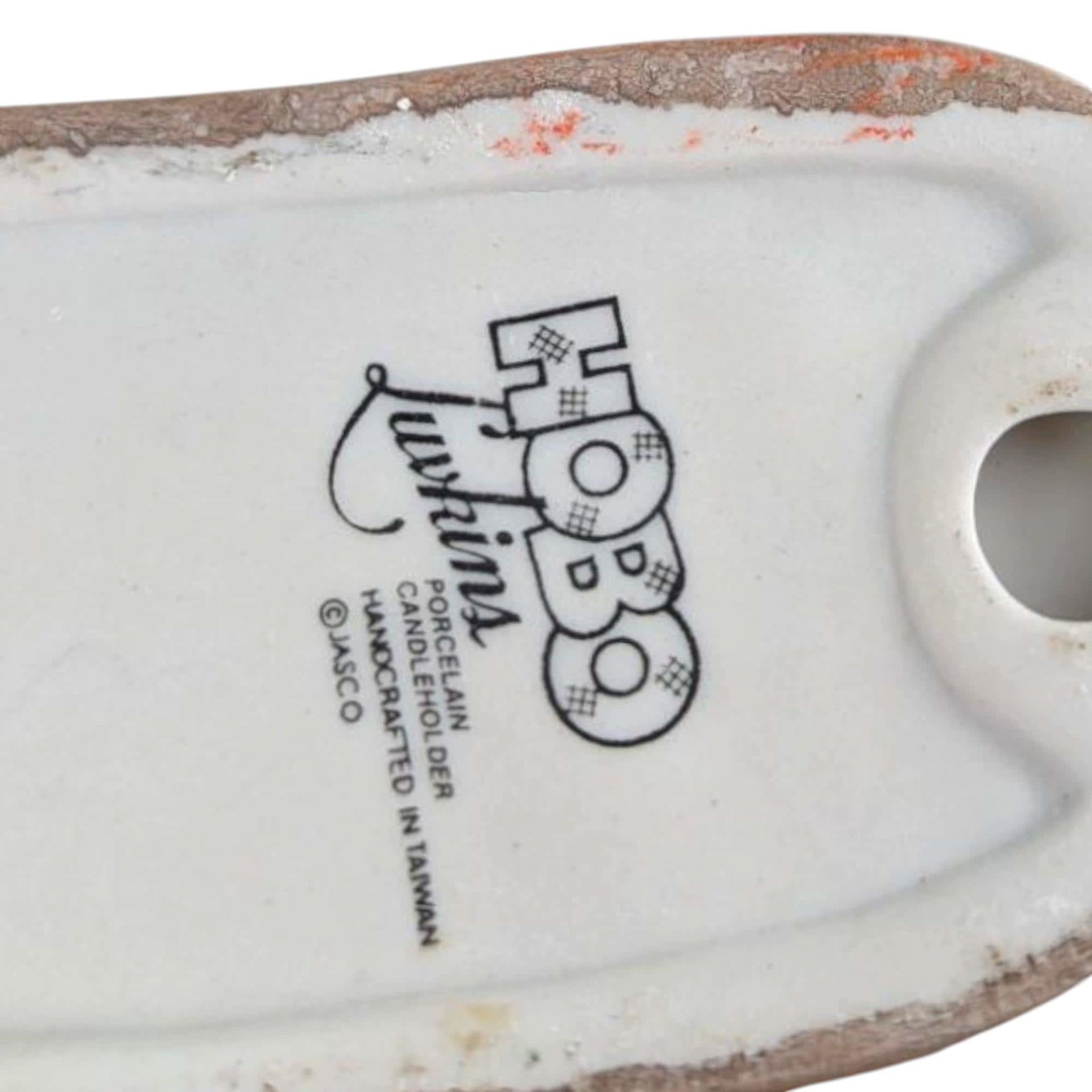 Ceramic Hobo Luvkins Candle Holder Set