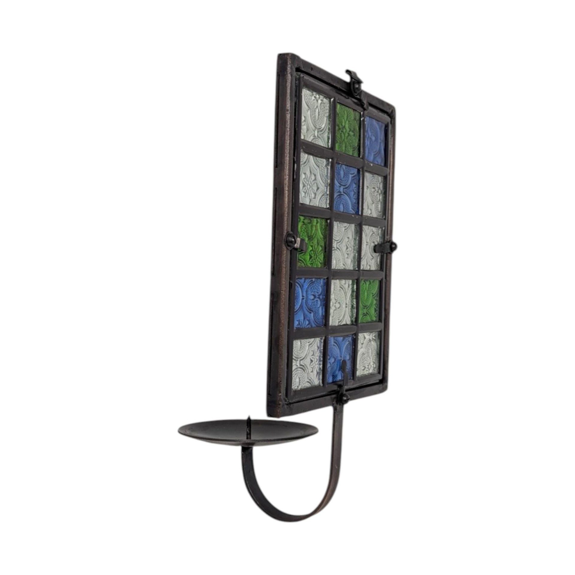 Vintage Brutalist Danish Style Metal Wall Sconce