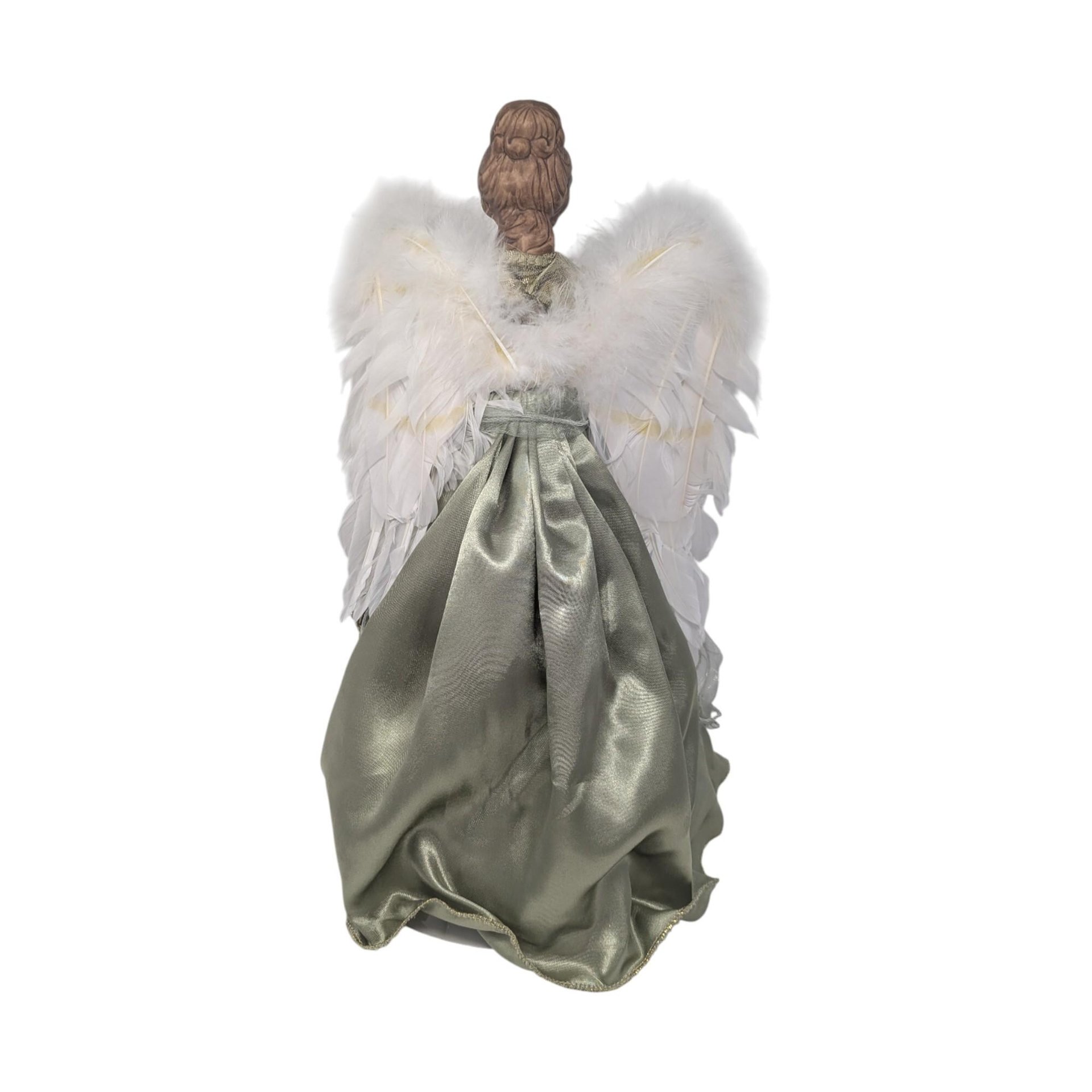 Vintage Porcelain Angel with Harp Tree Topper