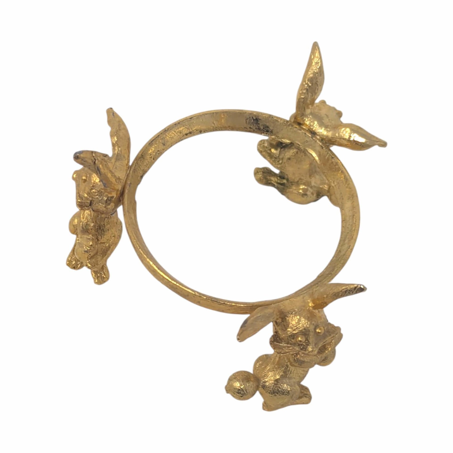 Vintage Metal Rabbit Easter Egg Holder