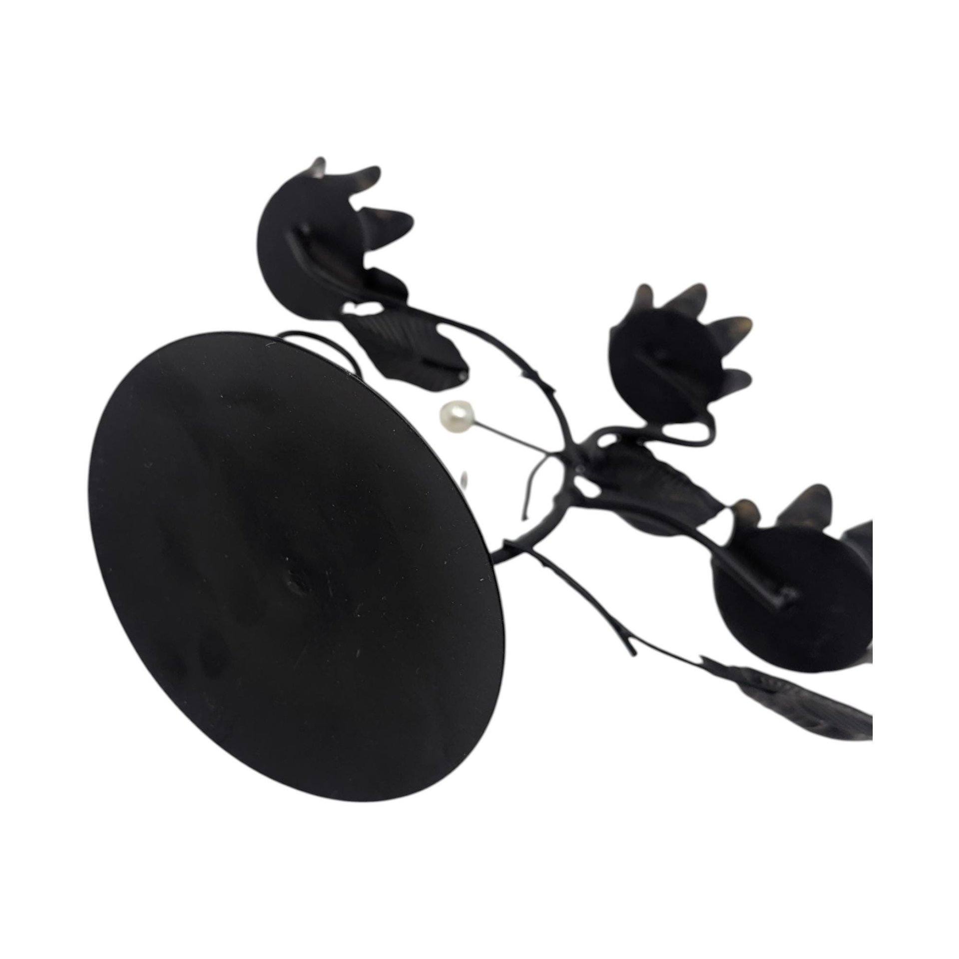 Vintage Floral Metal Votive Candelabra