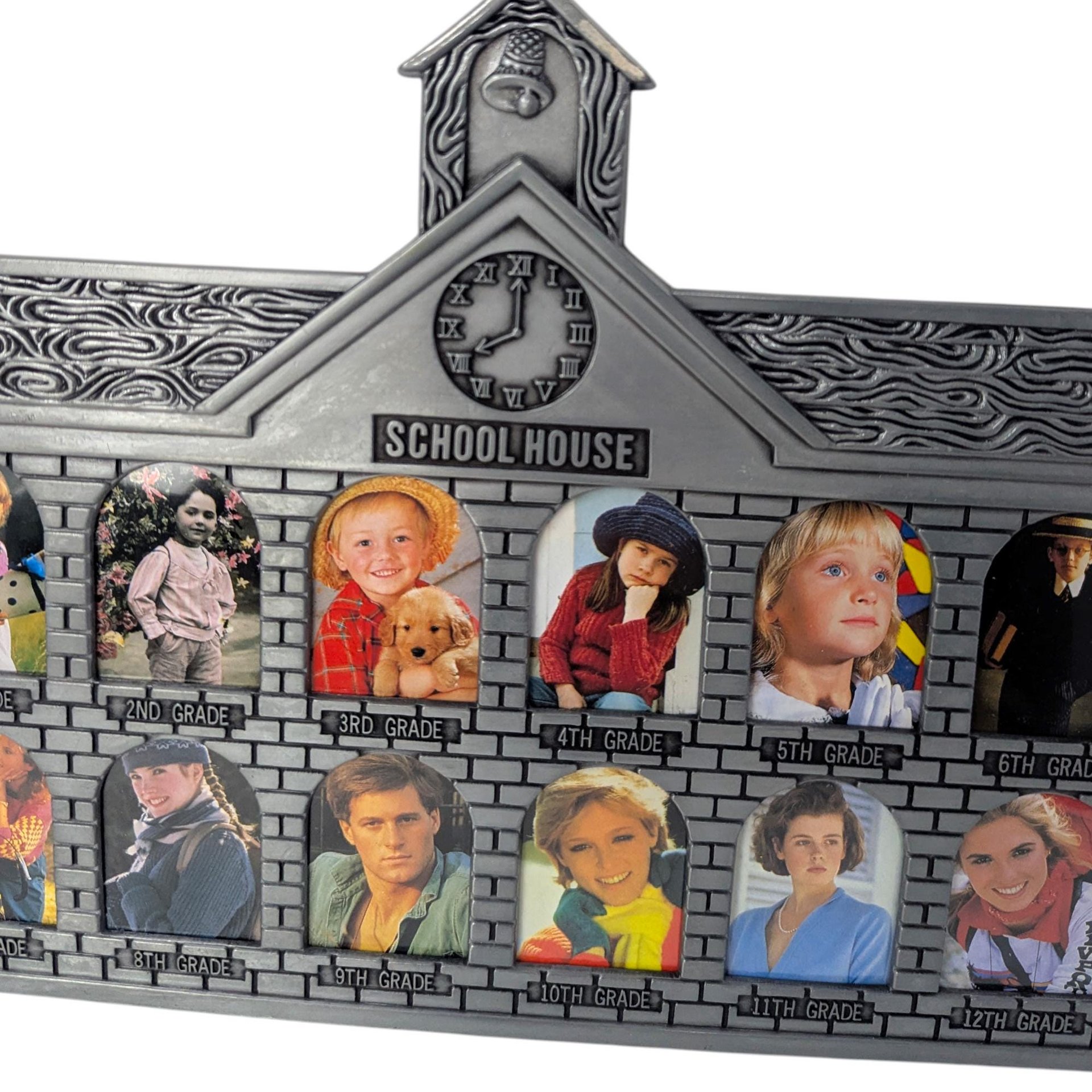Vintage Pewter Tone Schoolhouse Frame