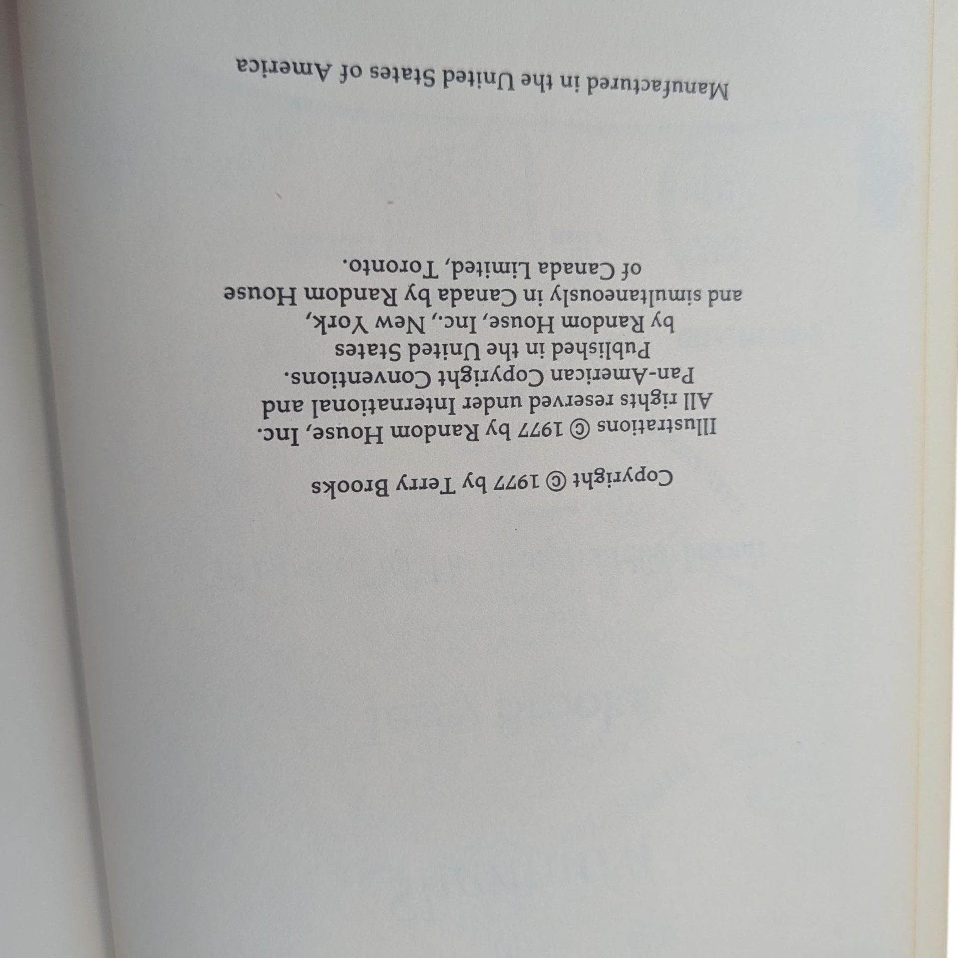 1977 The Sword of Shannara Hardcover