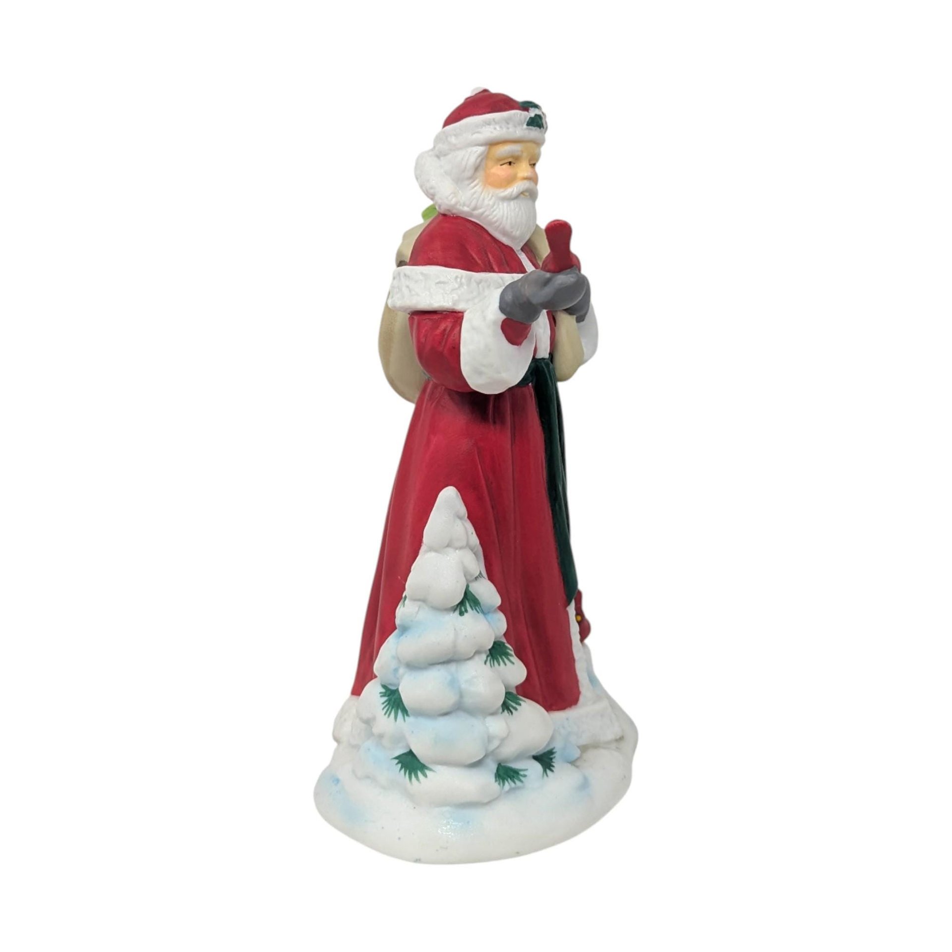1994 Avon Santa With Cardinal Porcelain Figurine