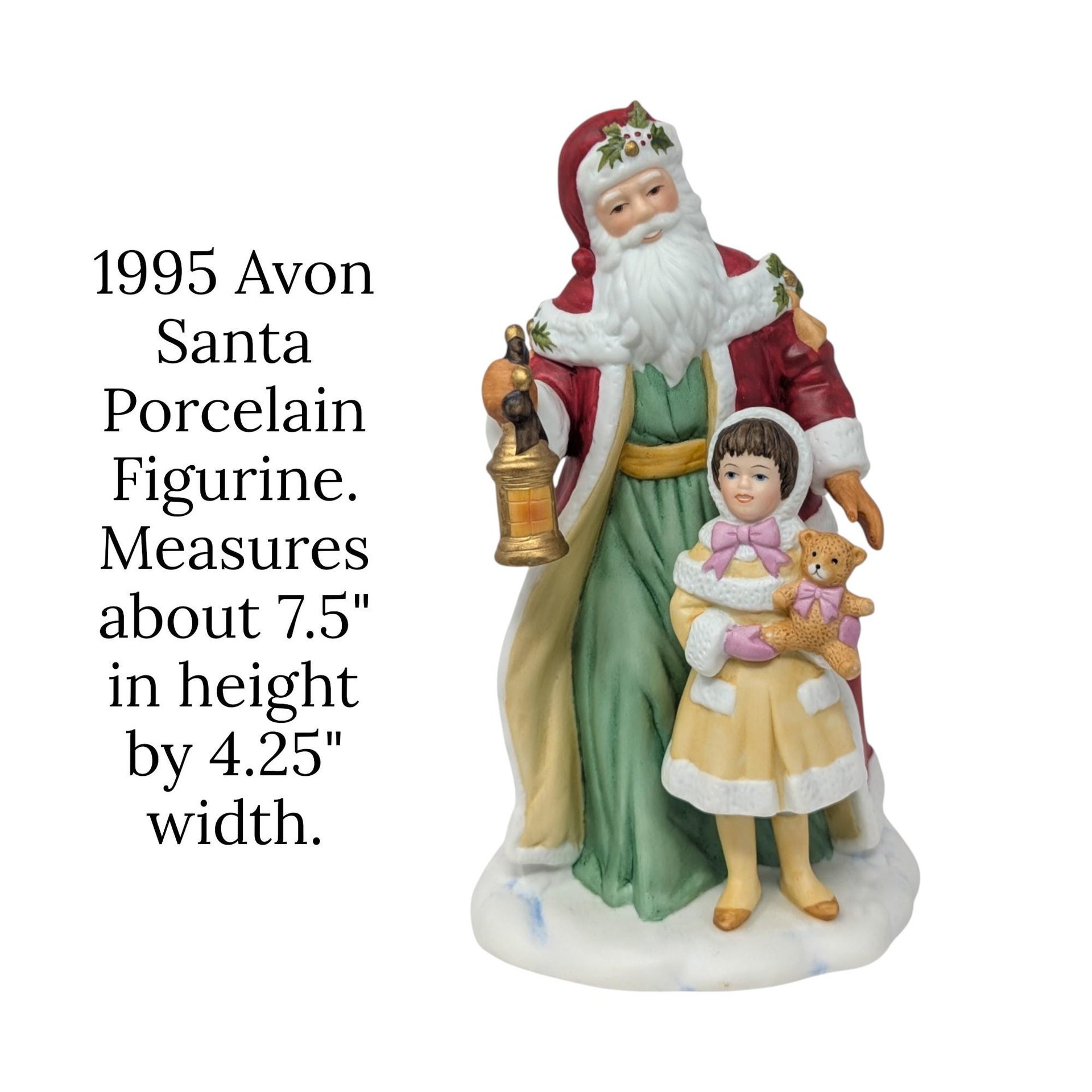 1995 Avon Santa With Child Porcelain Figurine