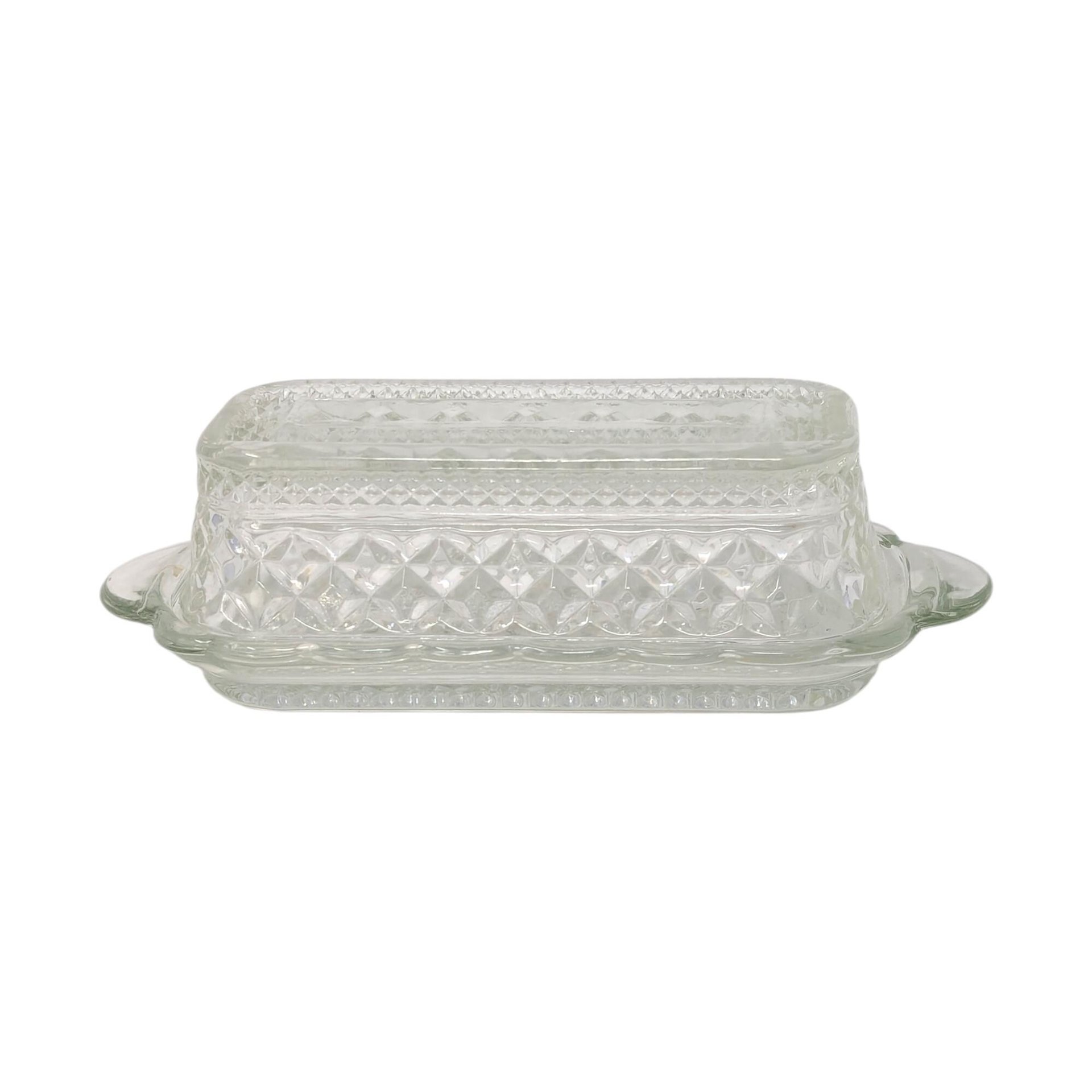 Vintage Anchor Hocking Wexford Clear Butter Dish