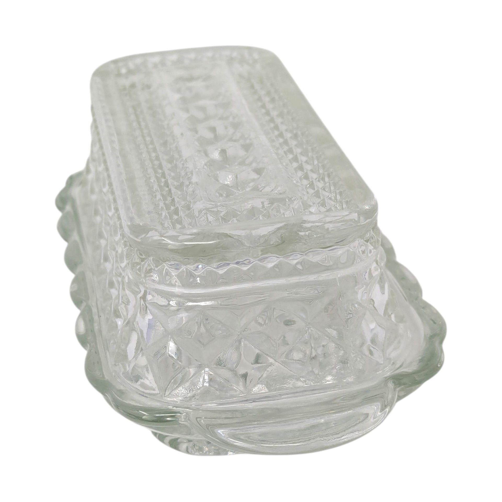 Vintage Anchor Hocking Wexford Clear Butter Dish