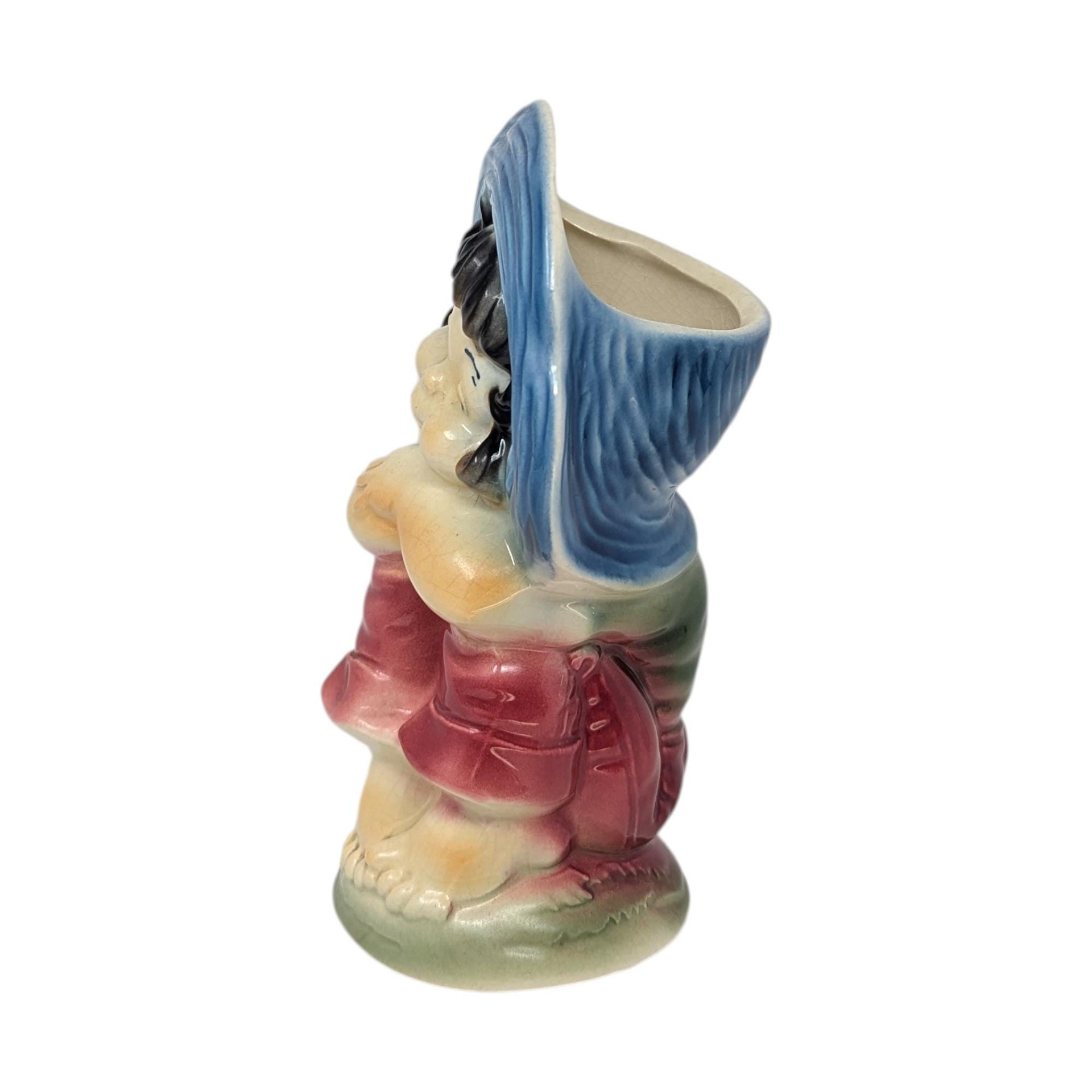 Vintage Royal Copley Chinese Boy Planter