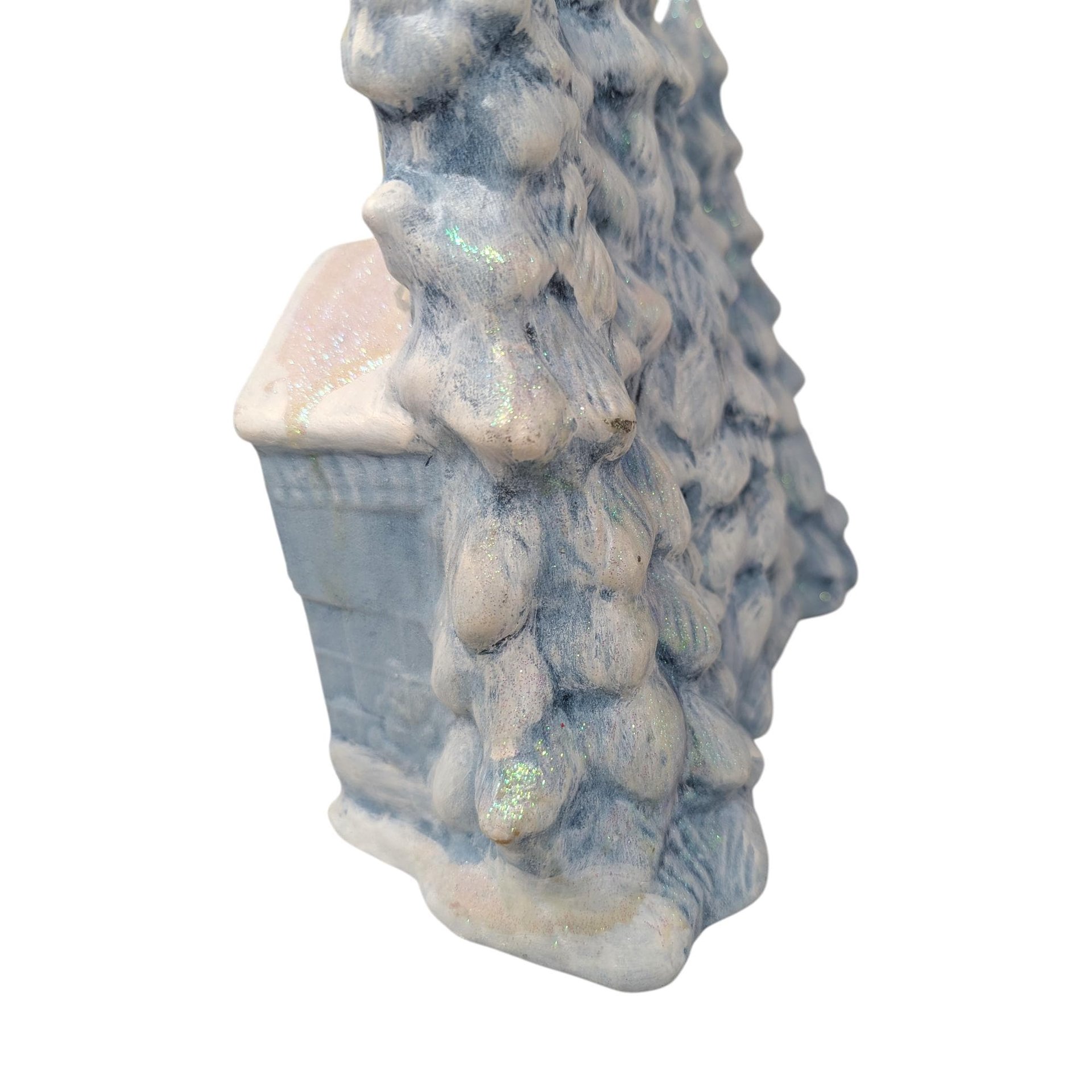 Vintage Hand-Painted Ceramic Christmas Scene