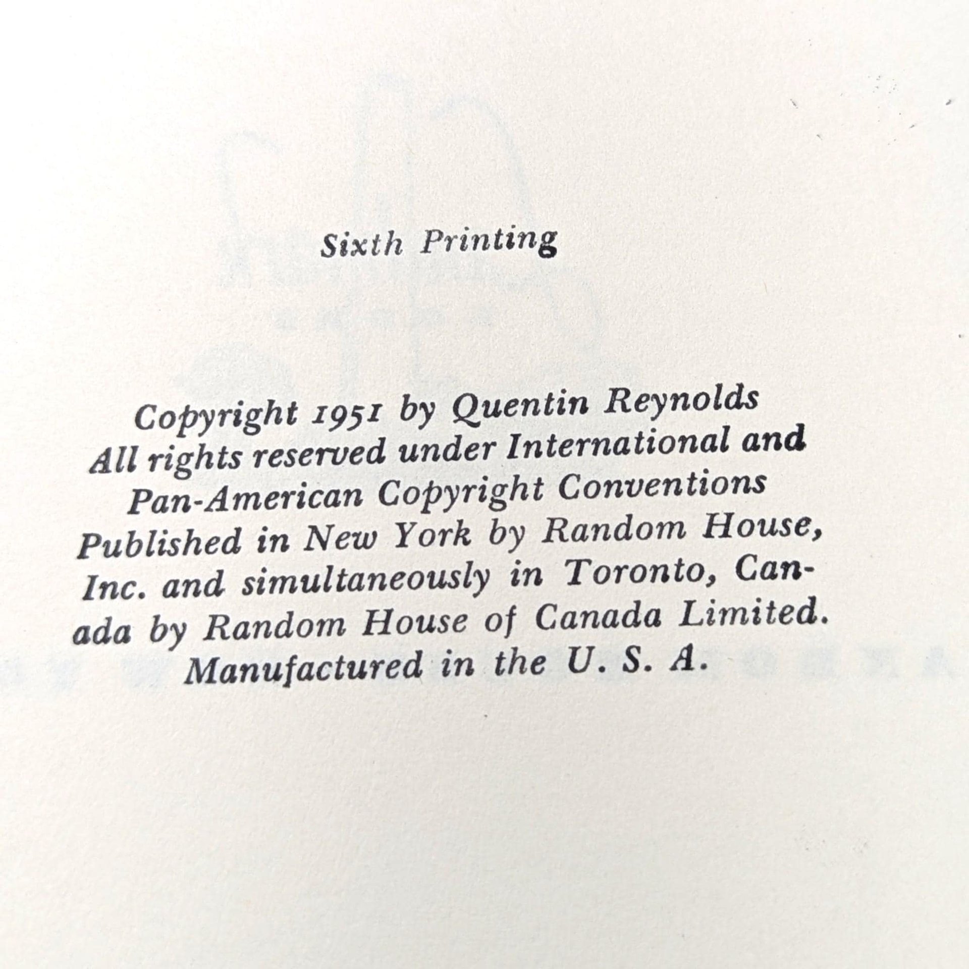 1951 Custer's Last Stand by Quentin Reynolds Hardcover