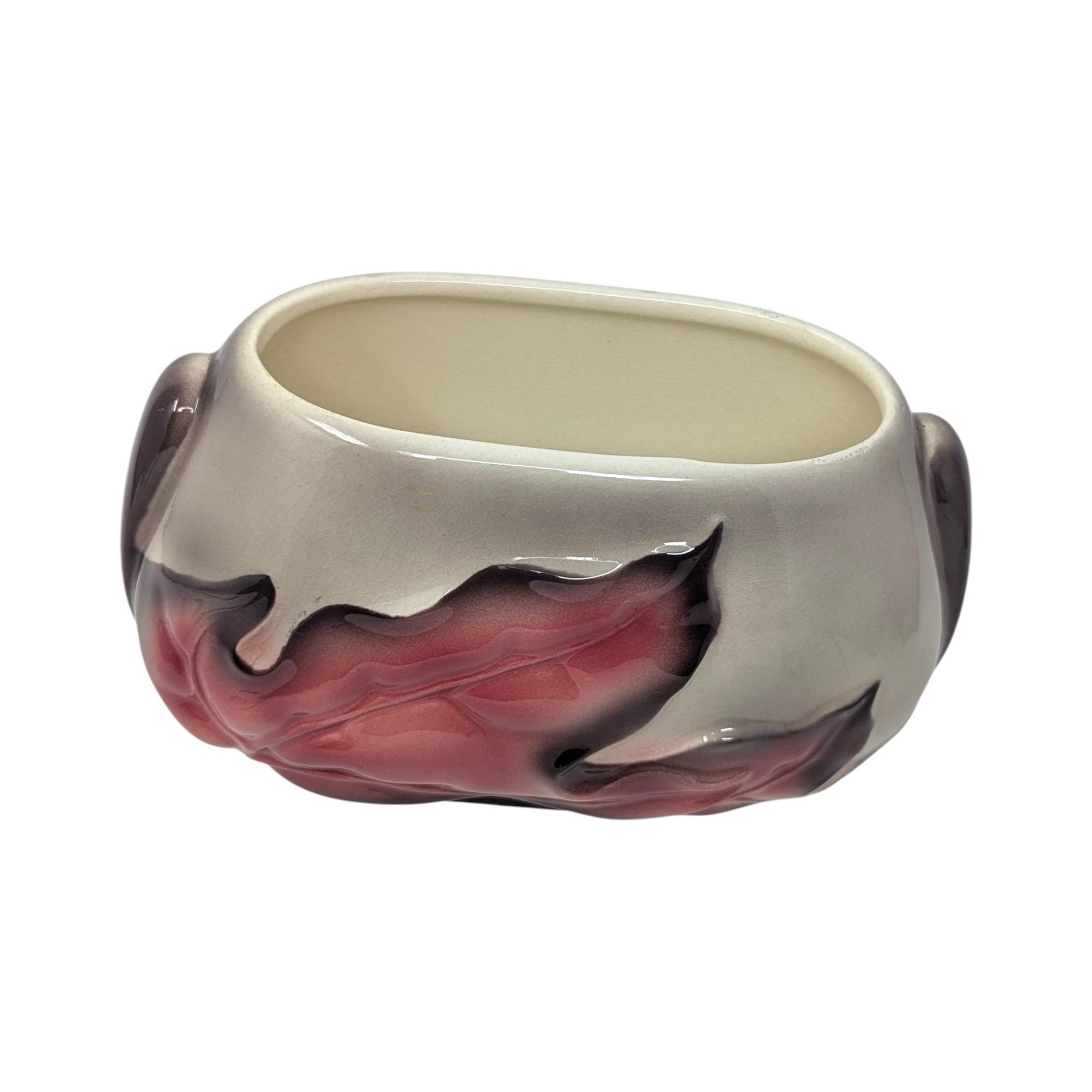 1950s Royal Copley Pottery Leaf Design Planter