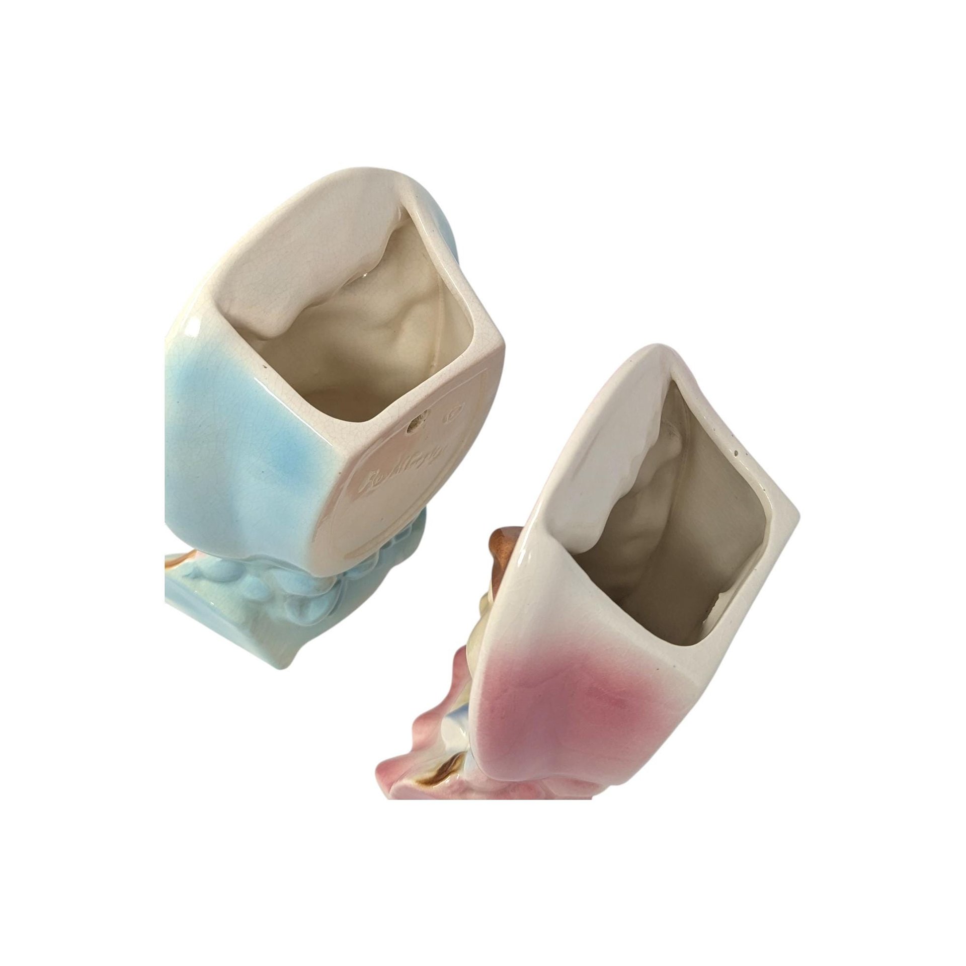 Vintage Royal Copley Lady Head Wall Pocket Planters