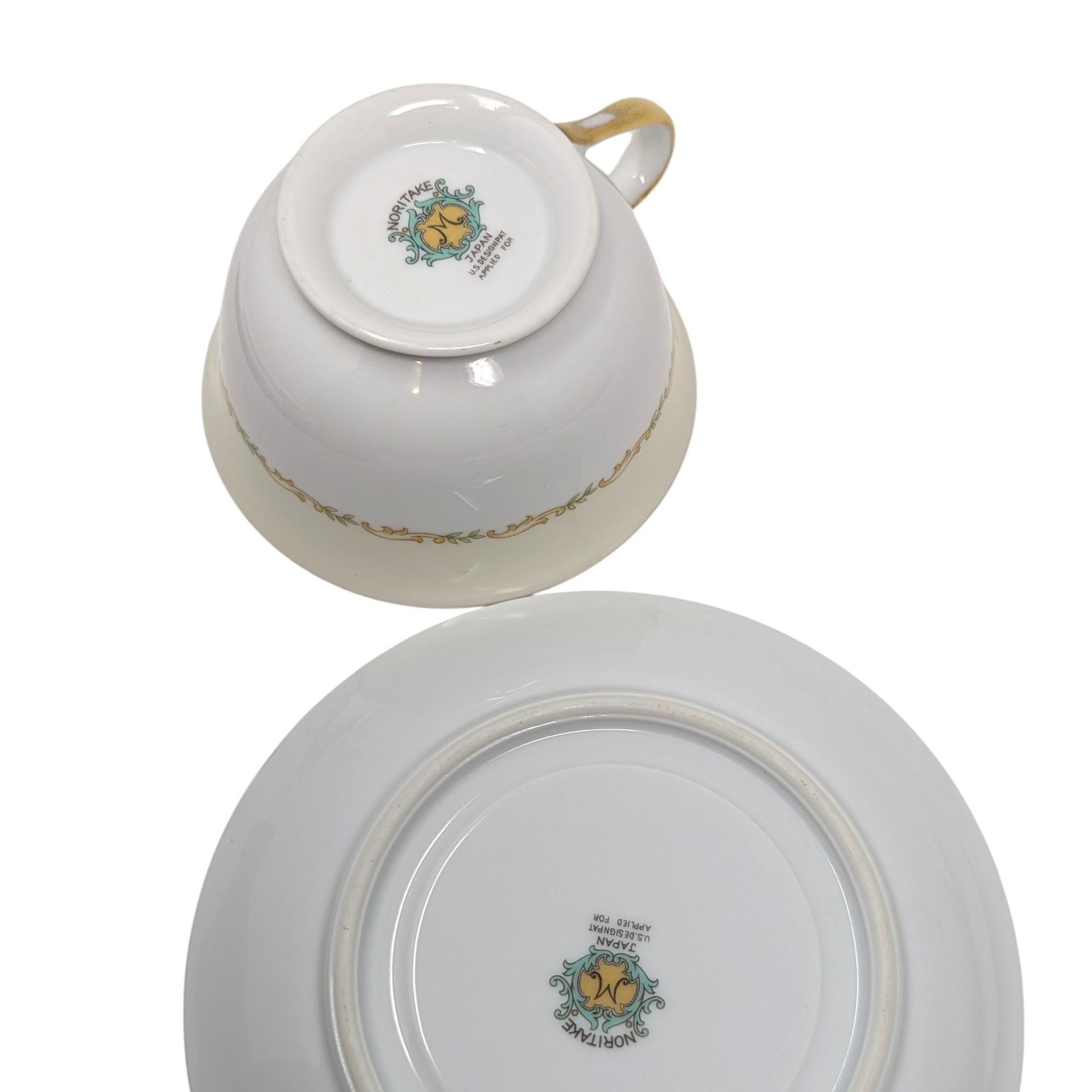 Vintage Noritake Tea Cup and Saucer Pair