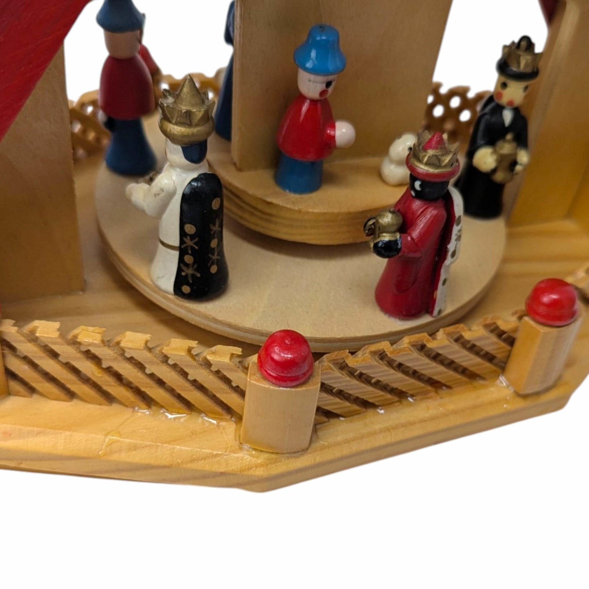 Vintage German Wooden Nativity Pyramid