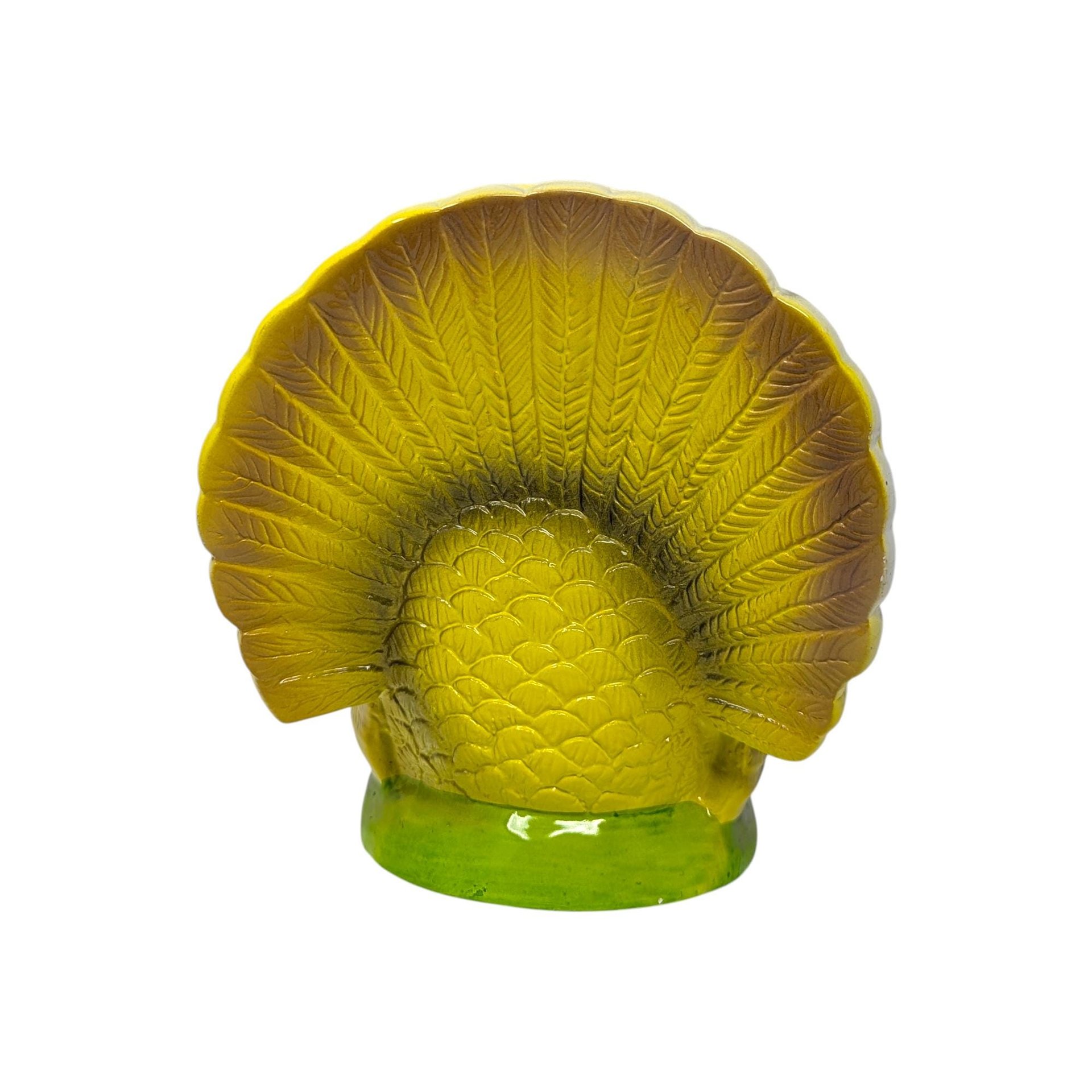 Vintage PR Handpainted Ceramic Turkey Planter