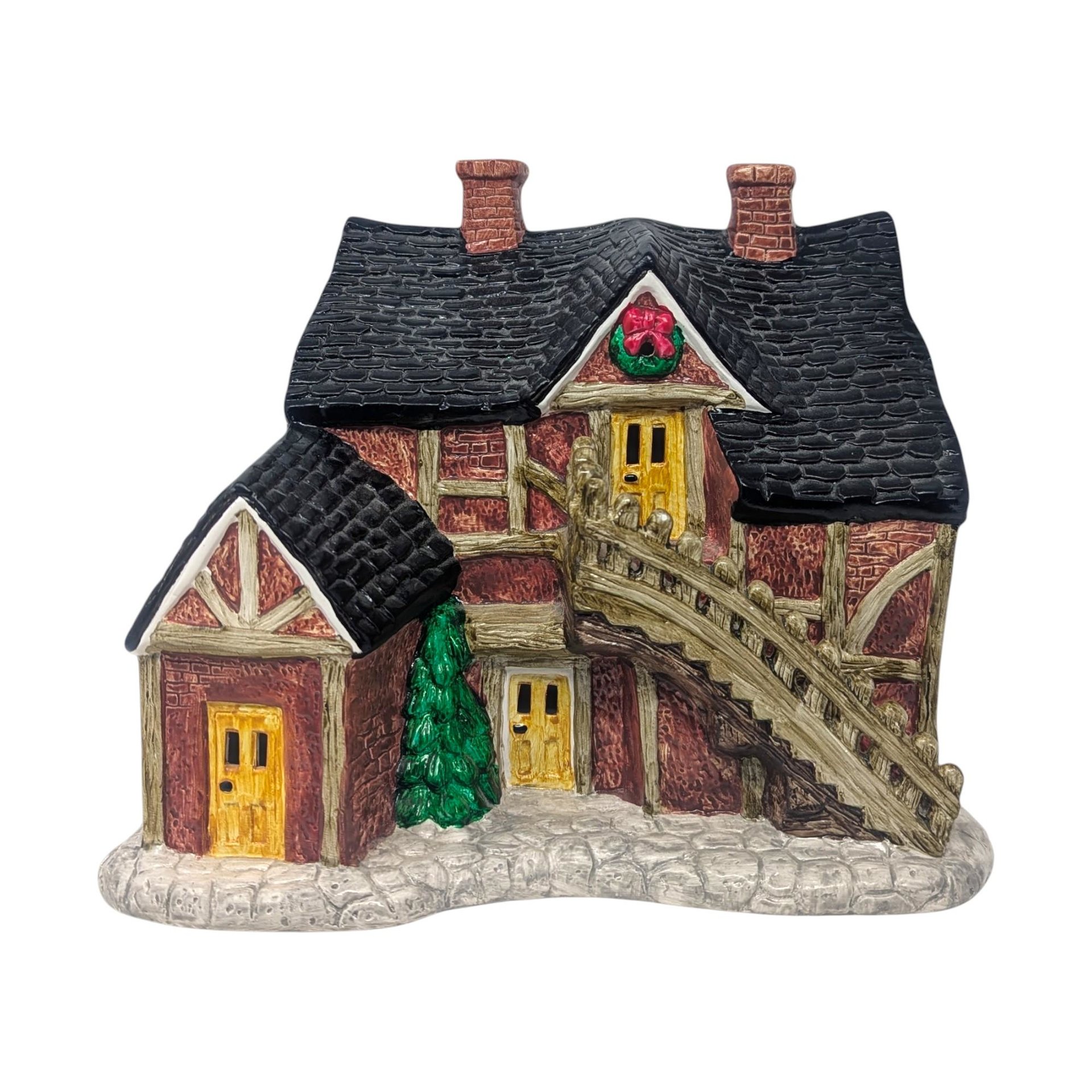 1992 Yuletide Ceramic Lighted Village House