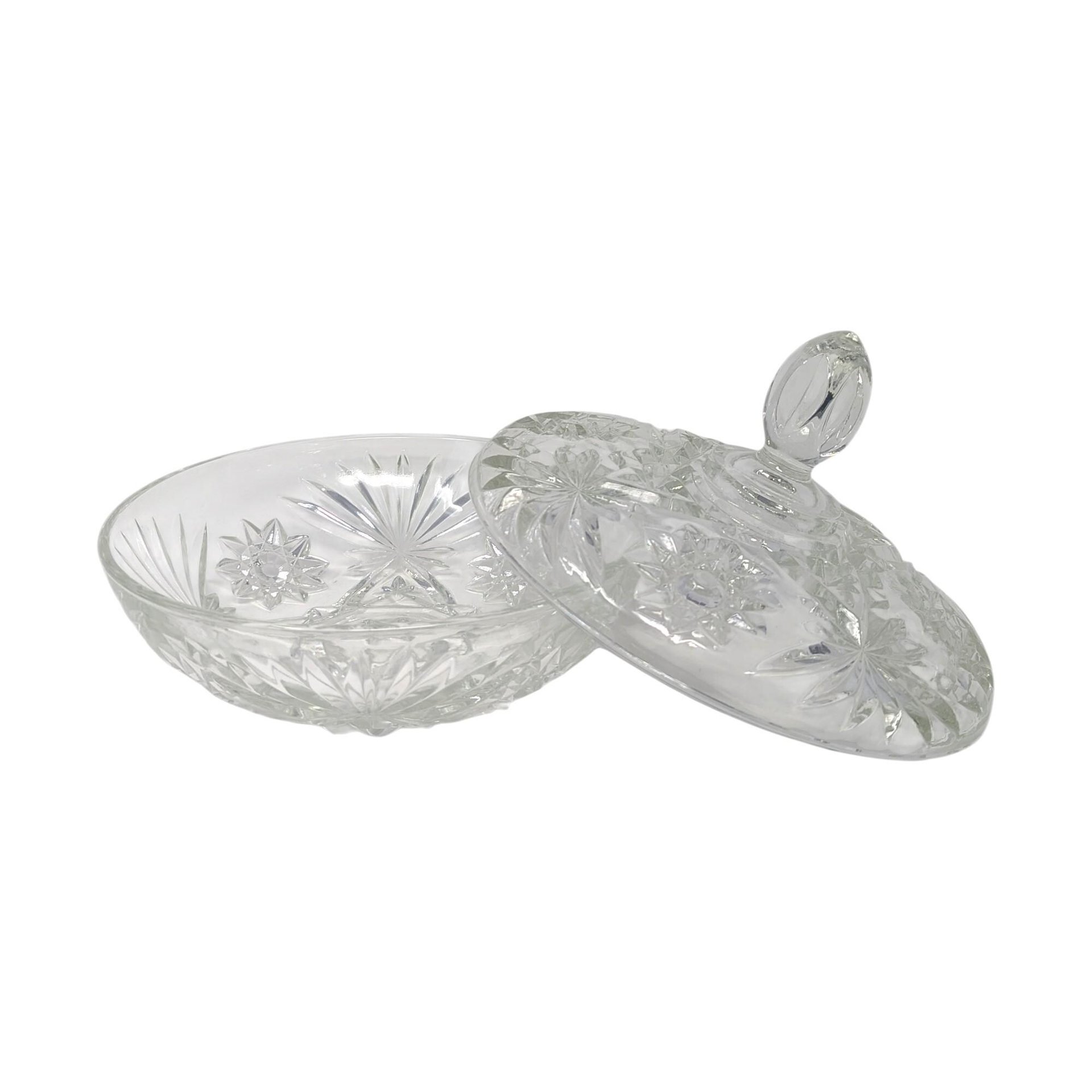 Vintage Anchor Hocking Prescut Covered Candy Dish