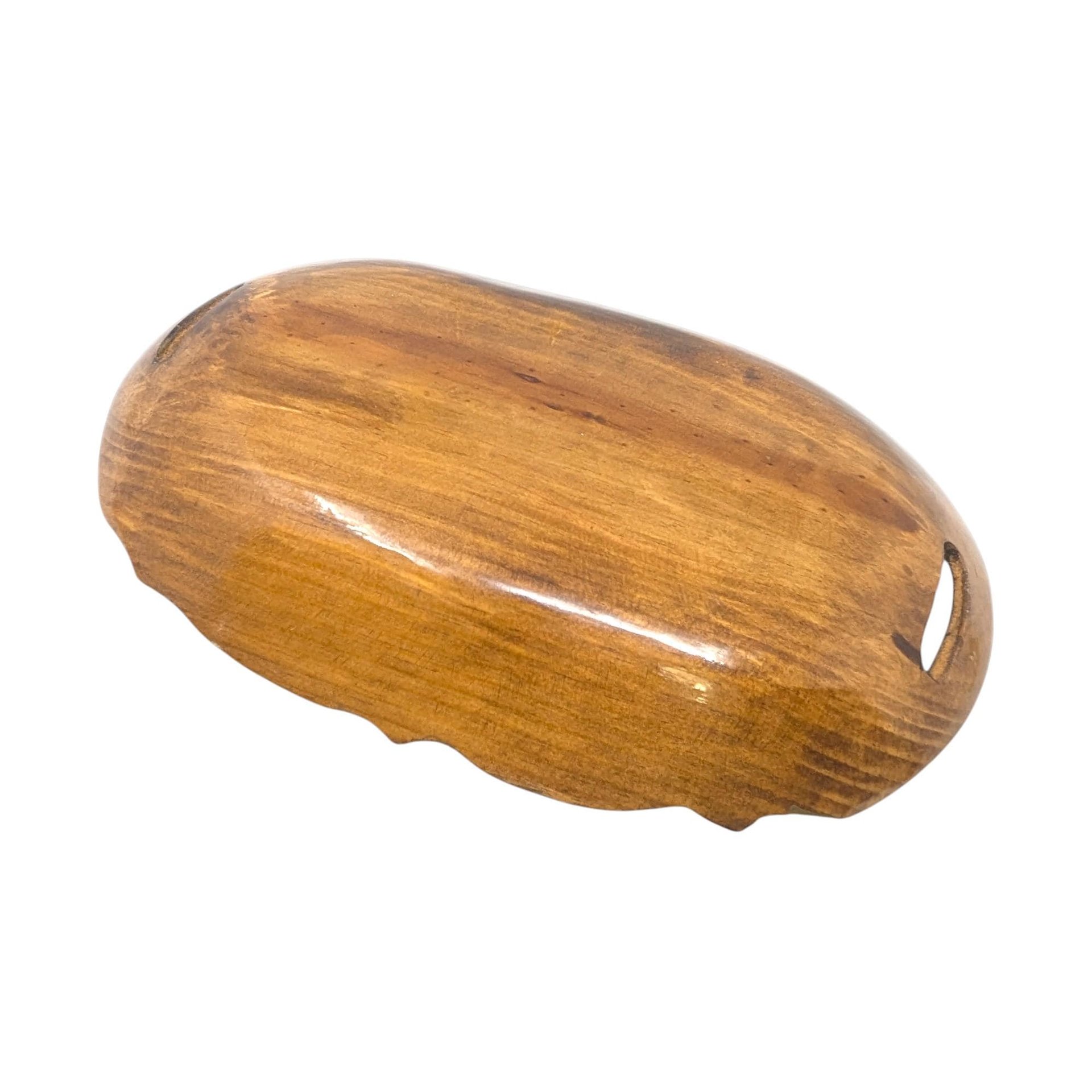 Vintage Handpainted Wooden Folk Art Serving Tray