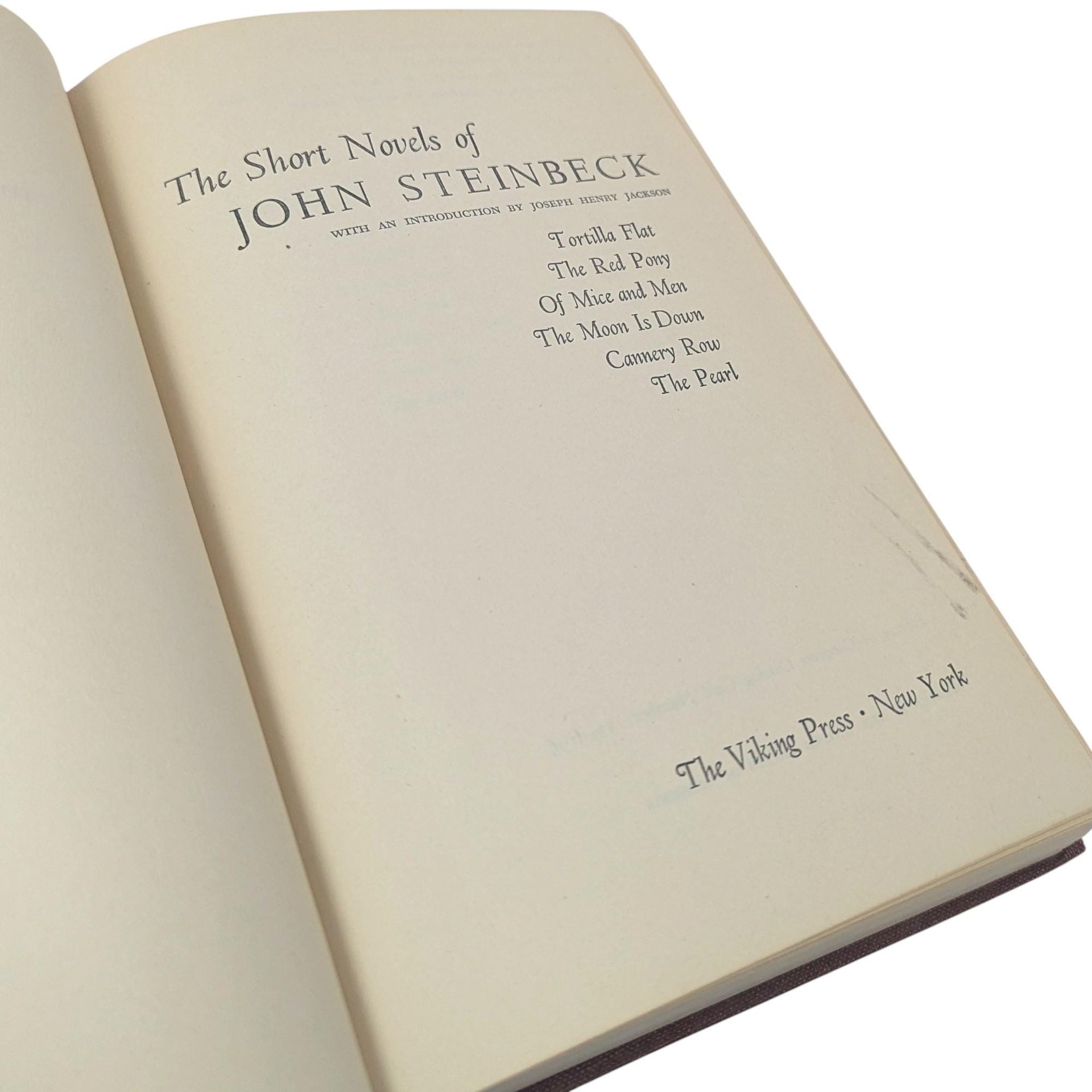 1953 The Short Novels of John Steinbeck Hardcover