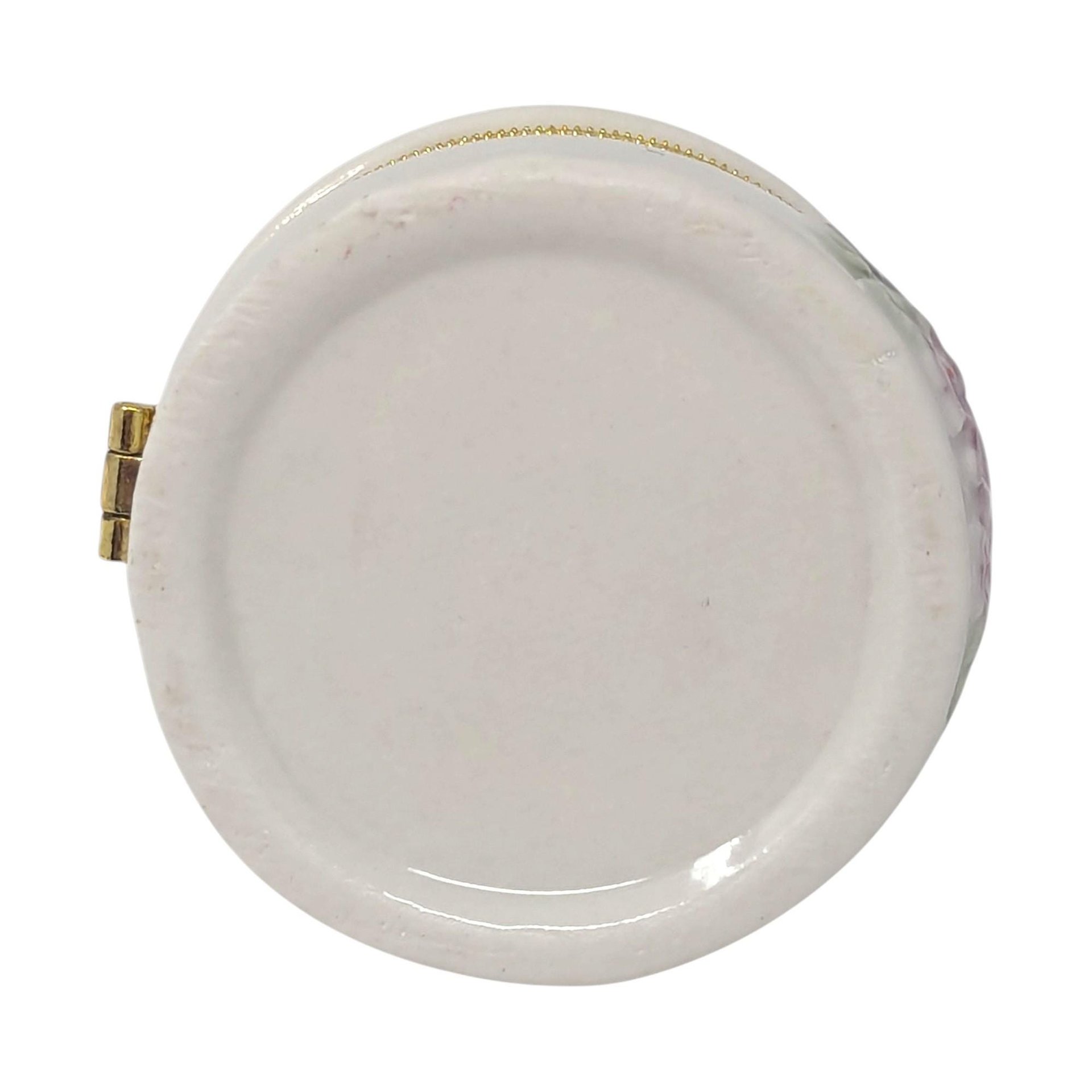 Vintage Ceramic Angel with Harp Trinket Box