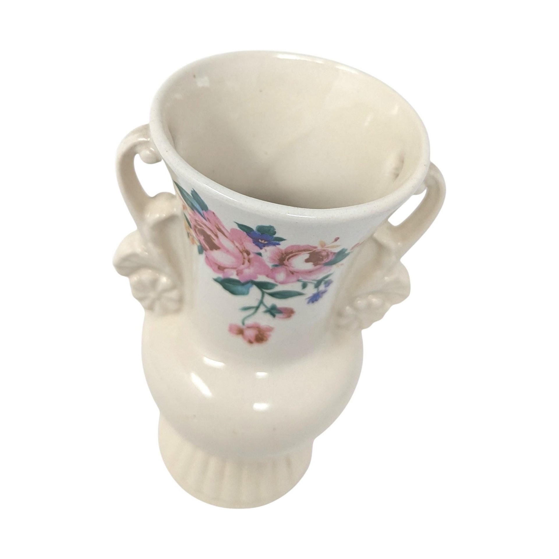 Vintage Royal Copley Cream Floral Vase