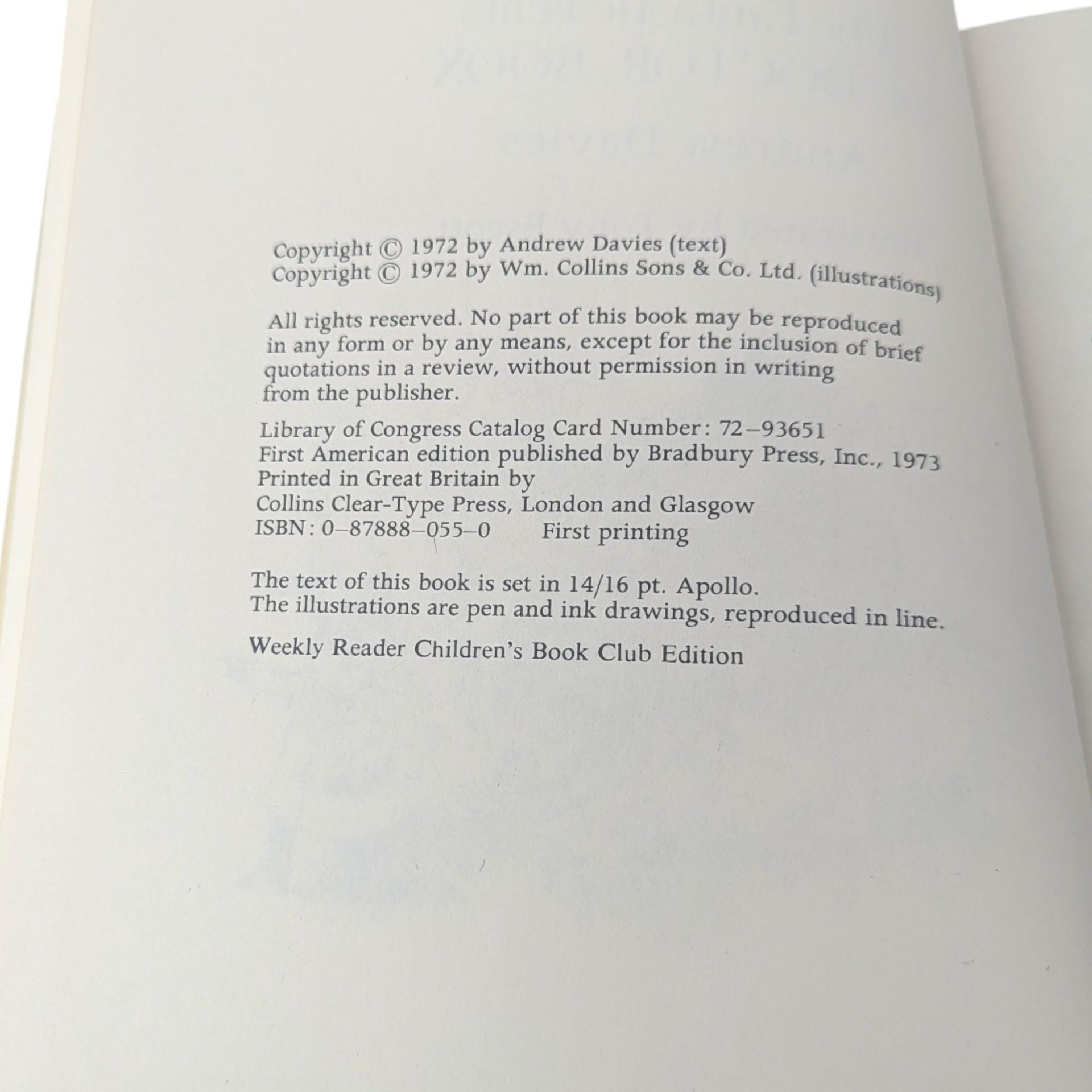 1972 The Fantastic Feats of Doctor Boox by Andrew Davies