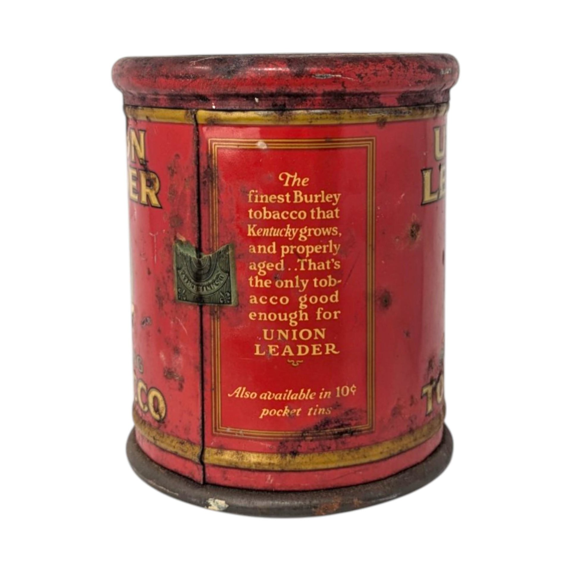 Vintage Union Leader Tobacco Tin