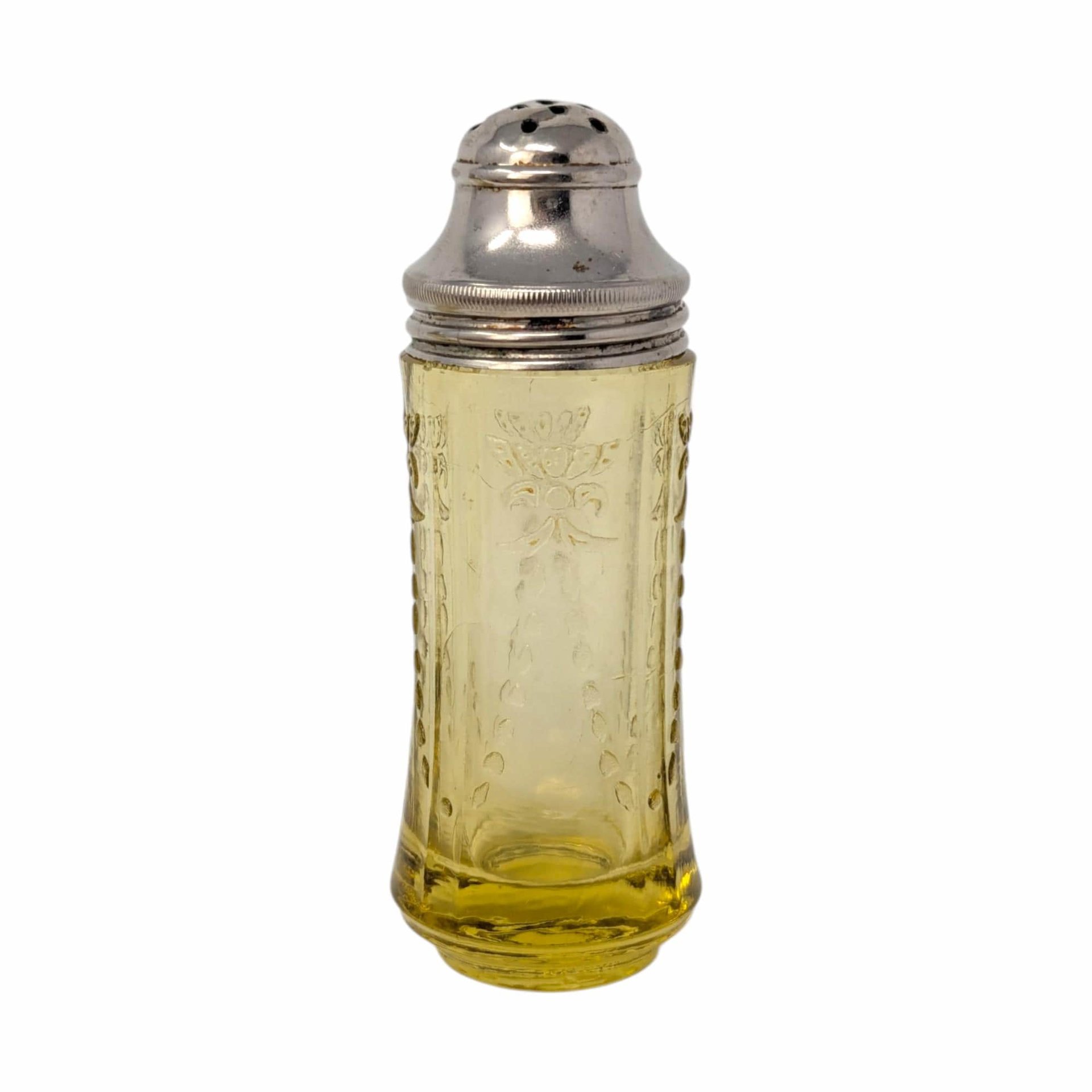 1930s Federal Glass Madrid Amber Shakers