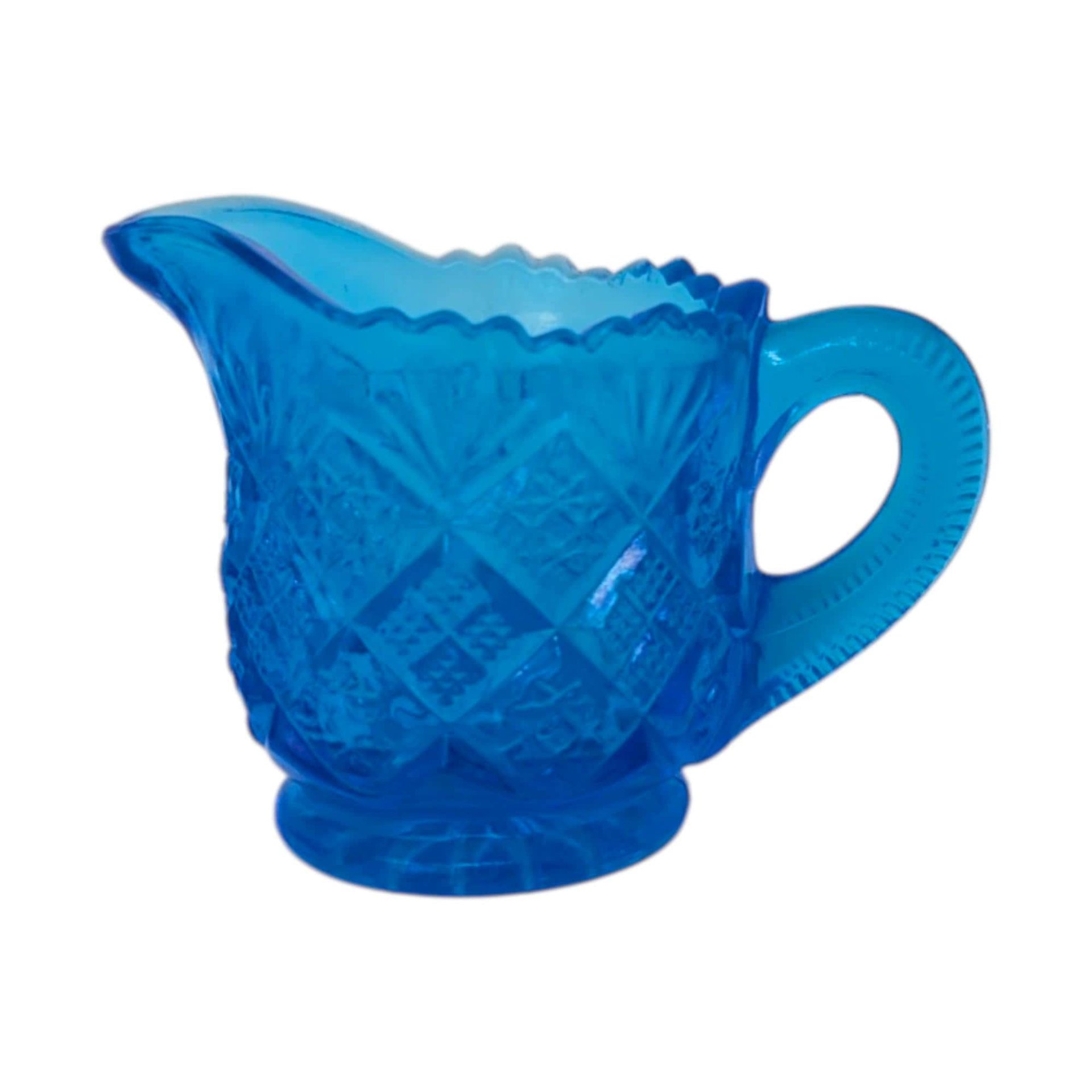 Westmoreland Blue Toy Sugar, Creamer and Butter Set