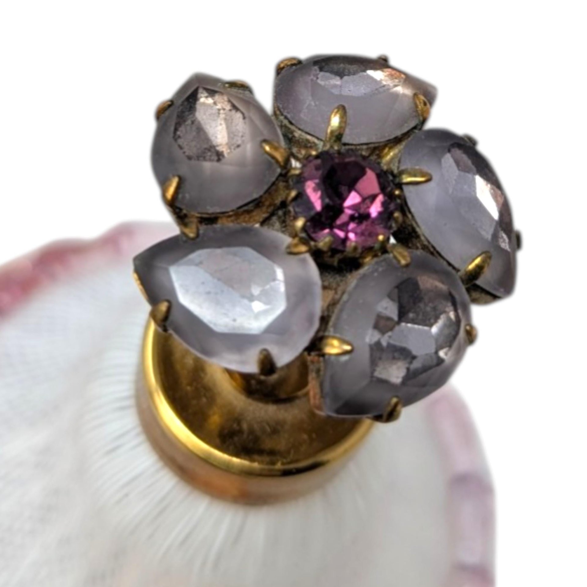 Murano Latticino Art Glass Perfume Bottle