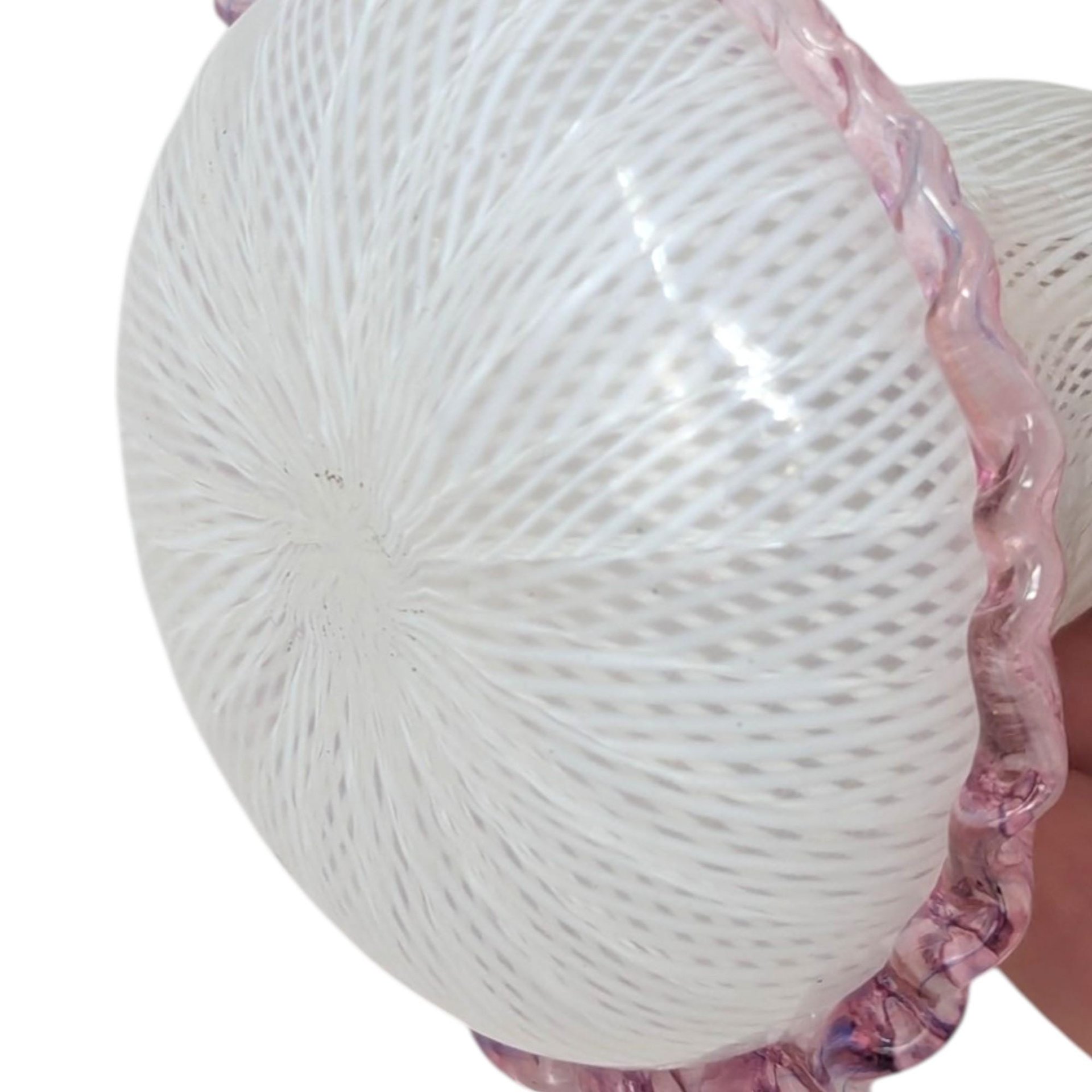 Murano Latticino Art Glass Perfume Bottle