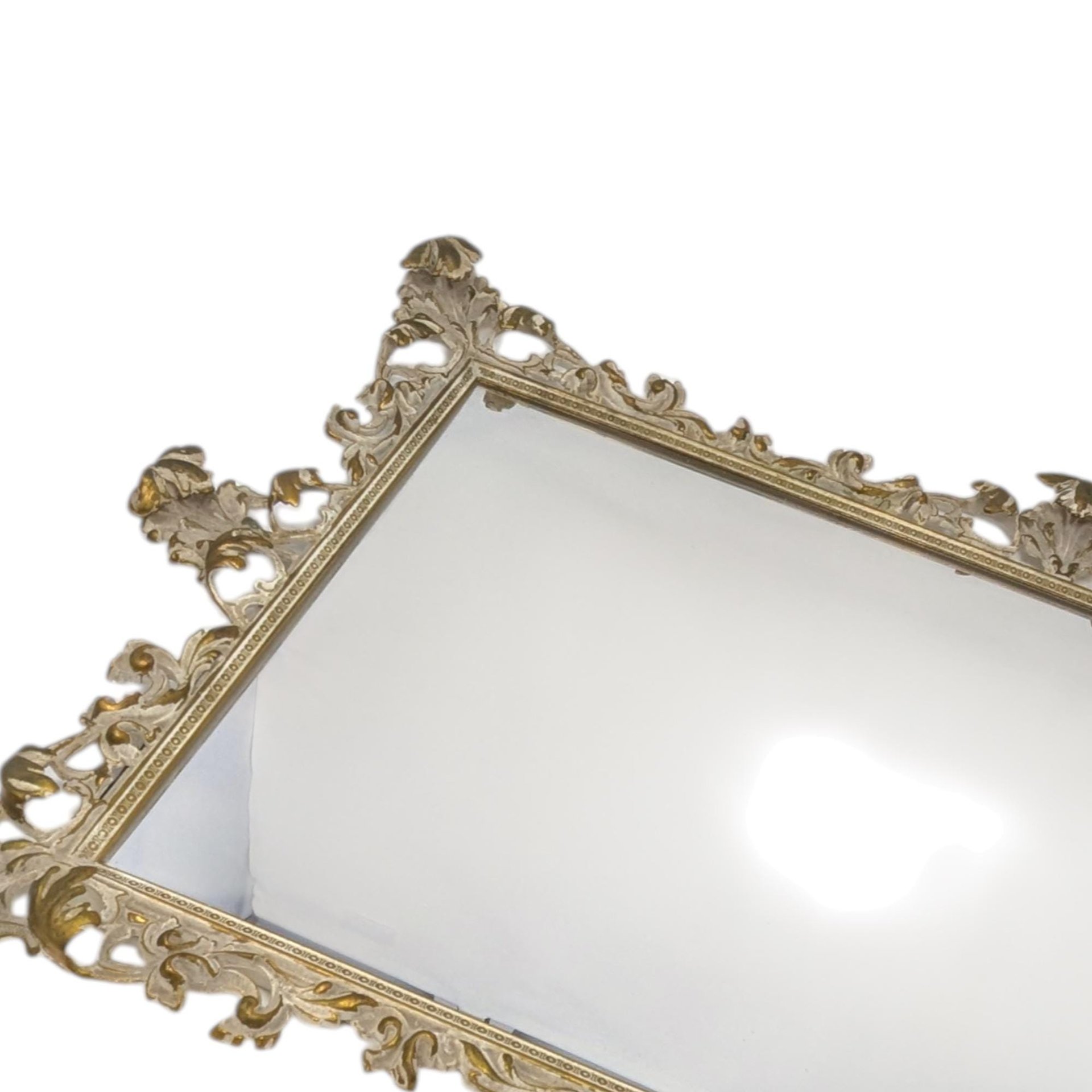 Large Antique Mirrored Gallery Tray