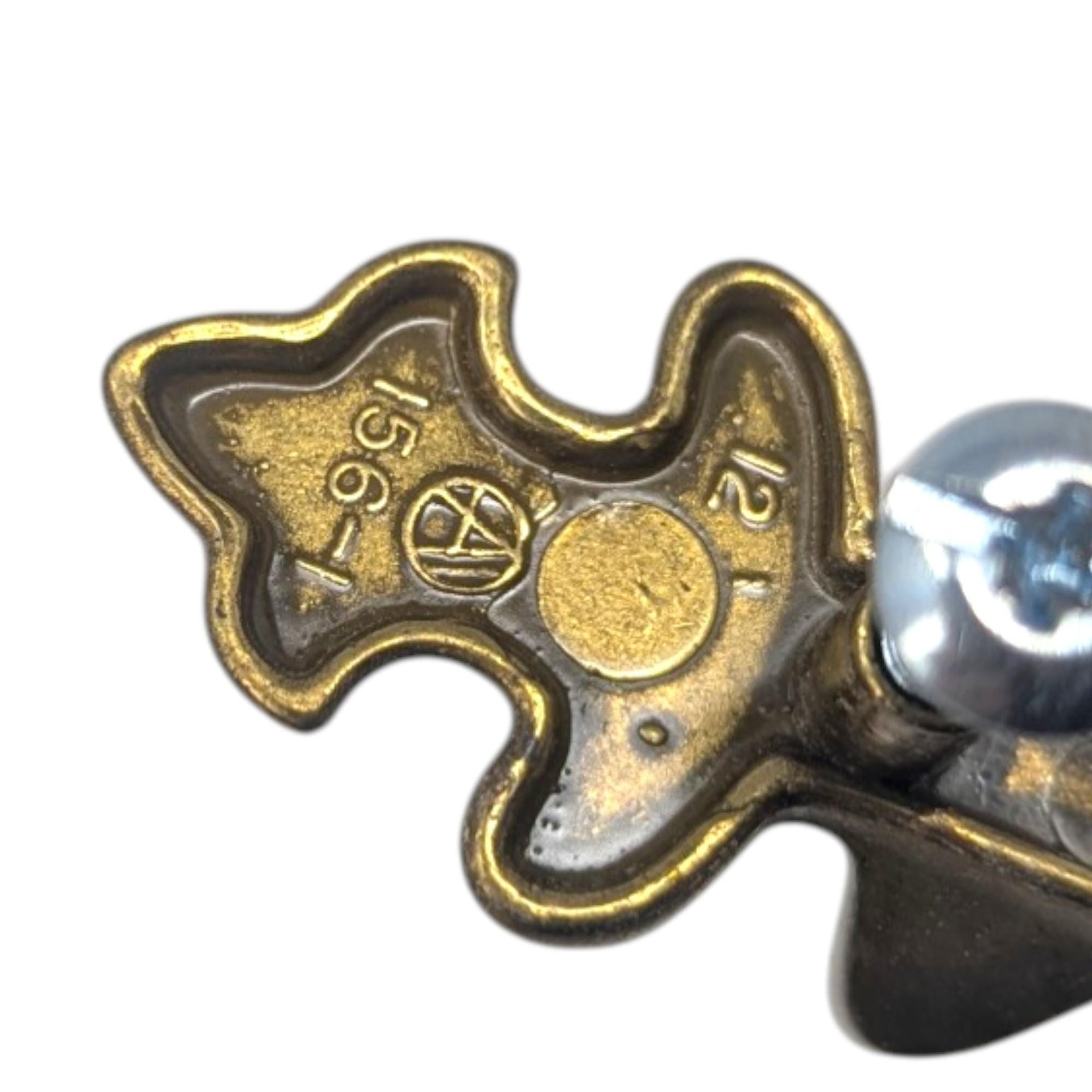 Vintage Brass Fleur-de-lis Cabinet Pulls