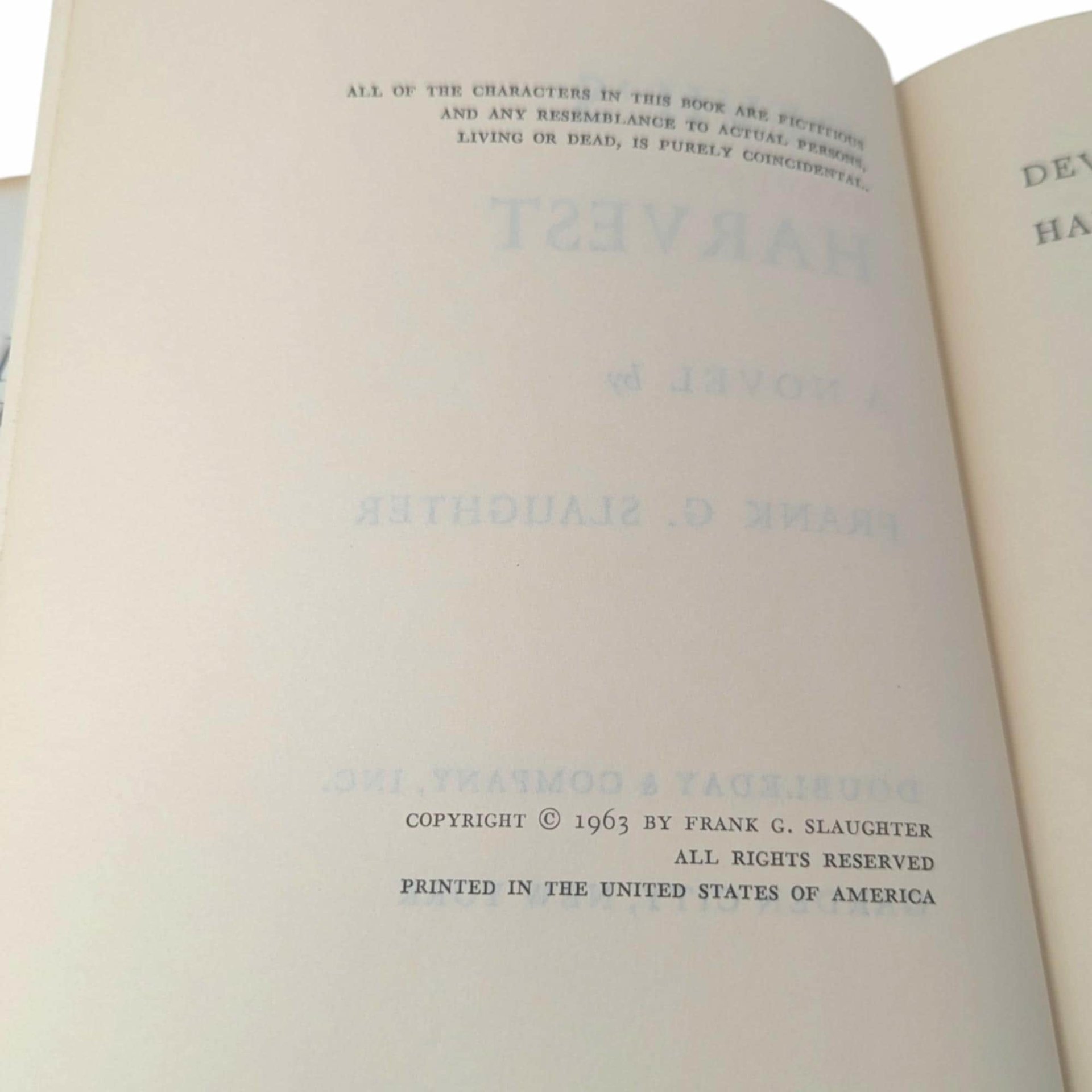 1963 Devil's Harvest by Frank G. Slaughter