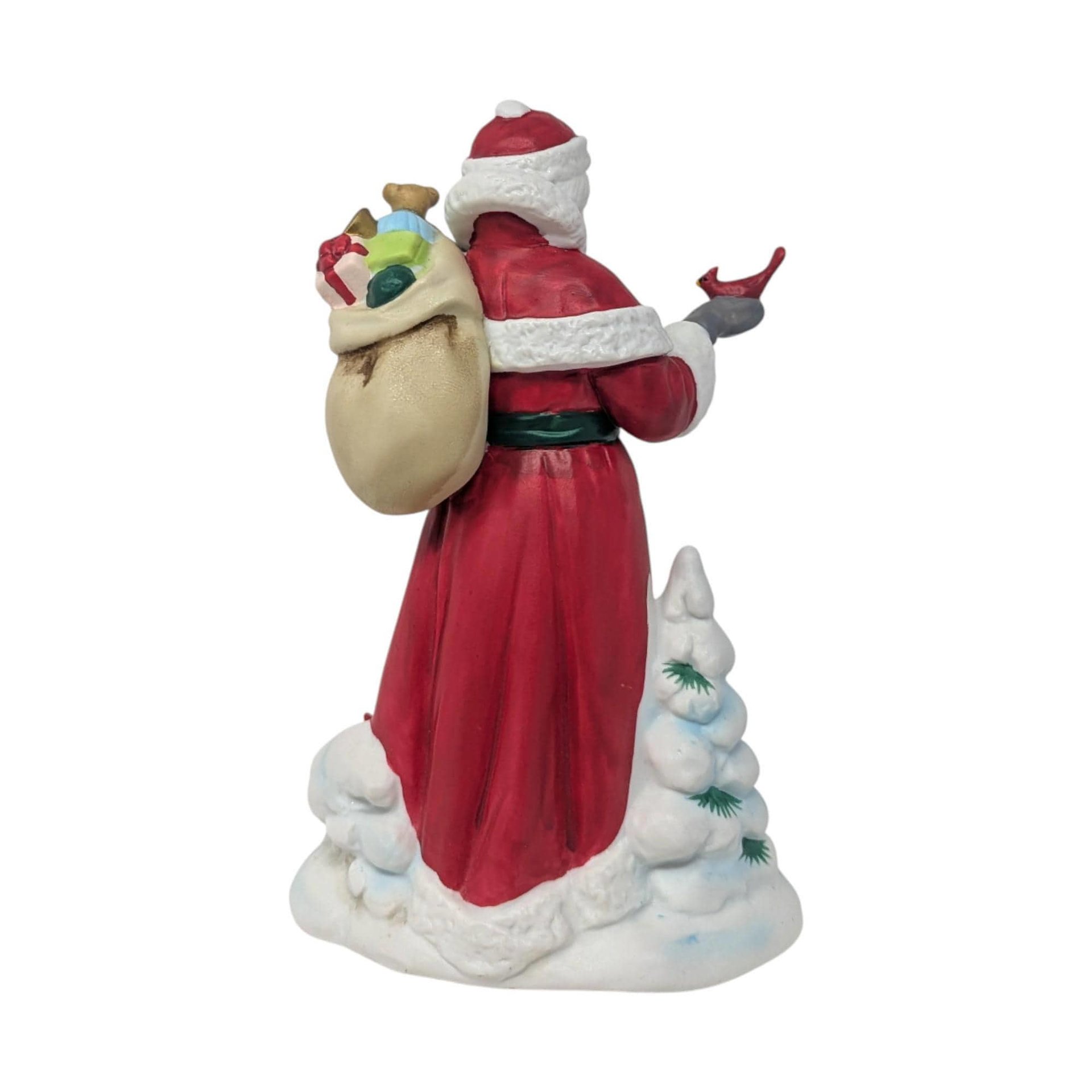 1994 Avon Santa With Cardinal Porcelain Figurine