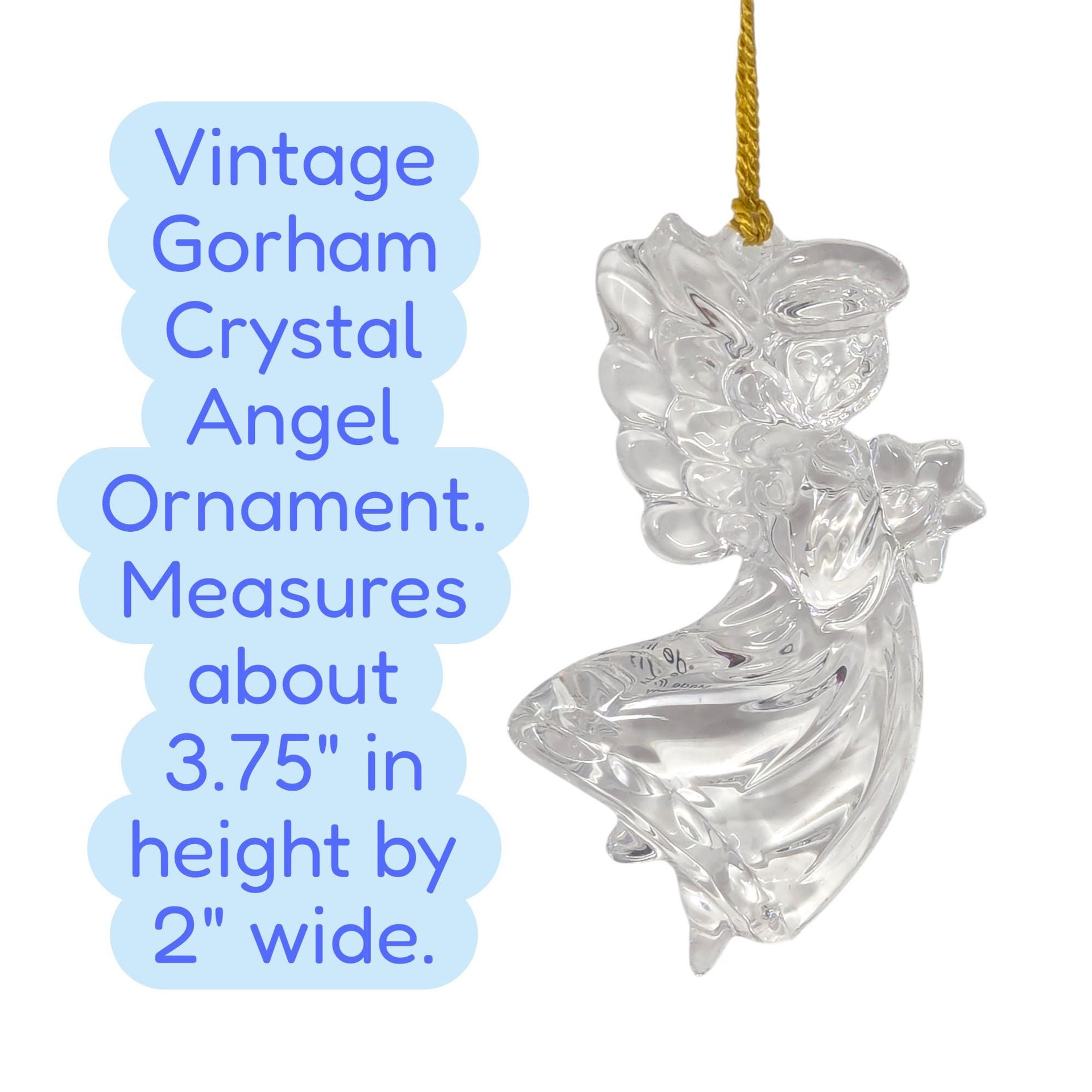 Vintage Gorham Lead Crystal Angel Ornament