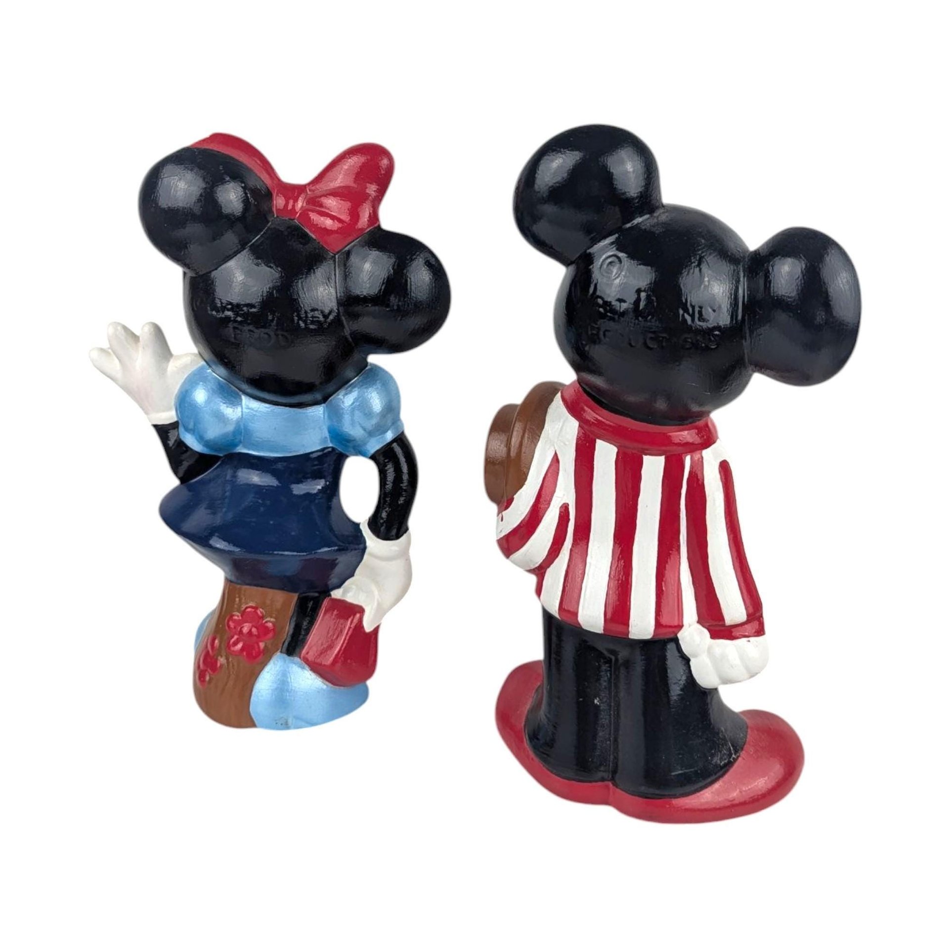 Vintage Mickey and Minnie Mouse Hand Painted Figures