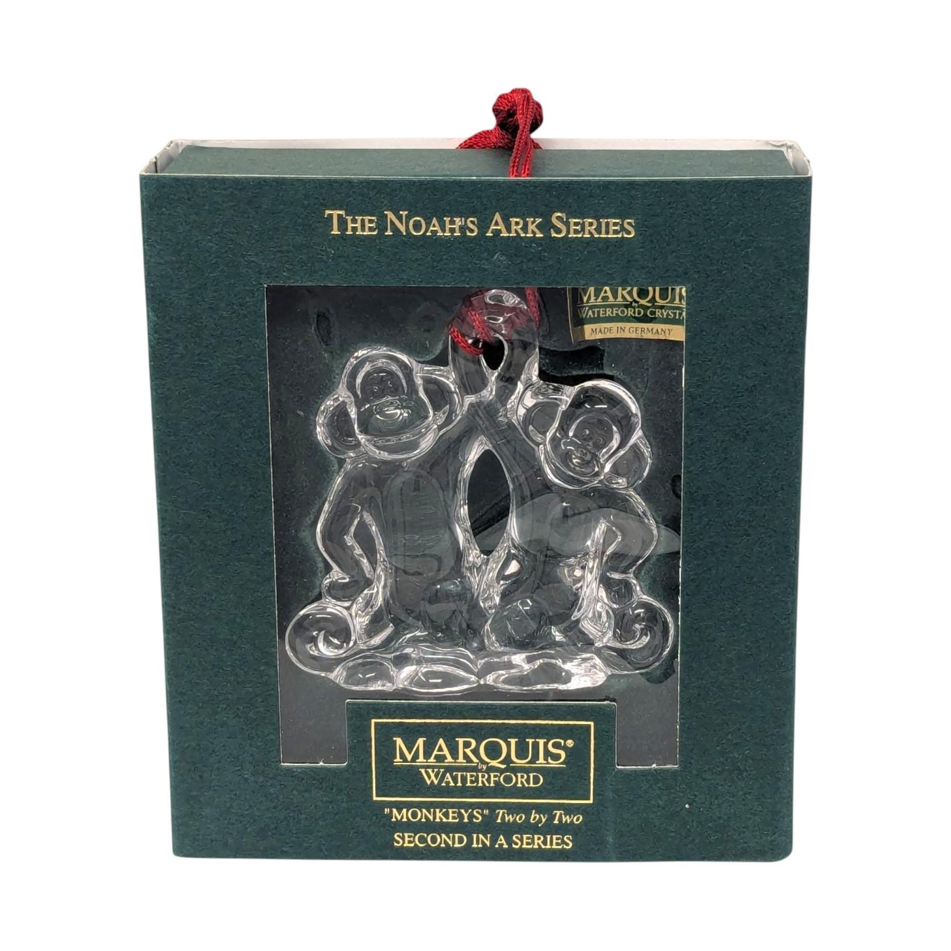 Vintage Marquis by Waterford Noah's Ark Monkeys Ornament