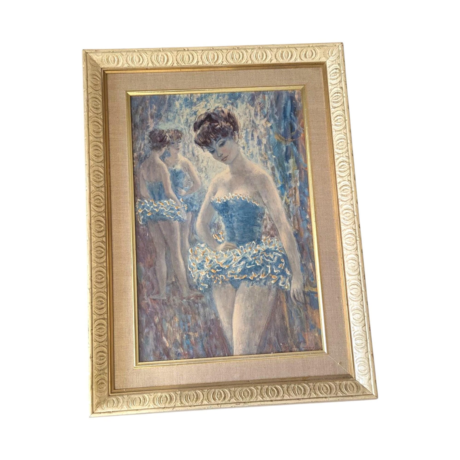 Large Vintage Ballerina Framed Art Prints