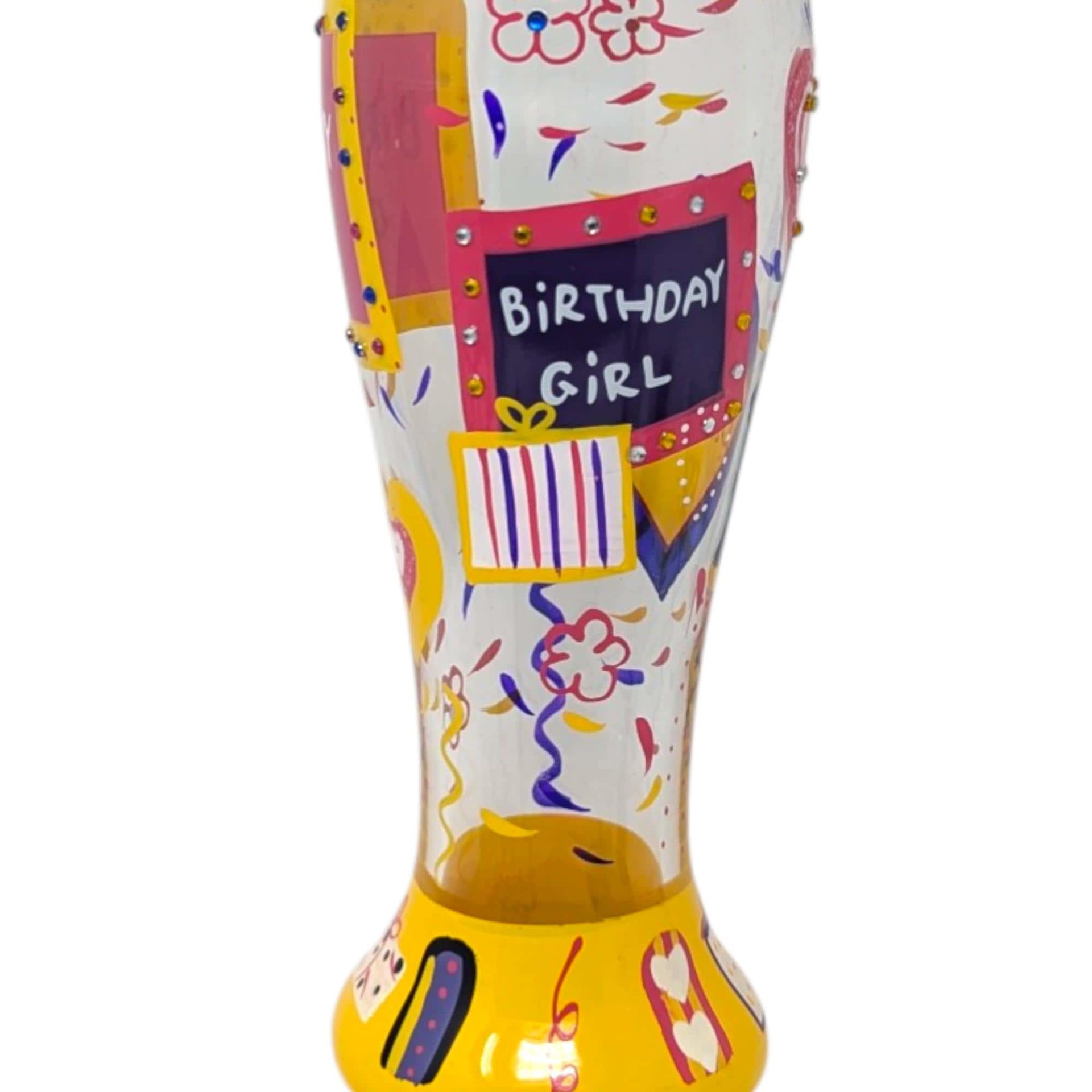 Vintage Lolita Birthday Girl Pilsner Glass