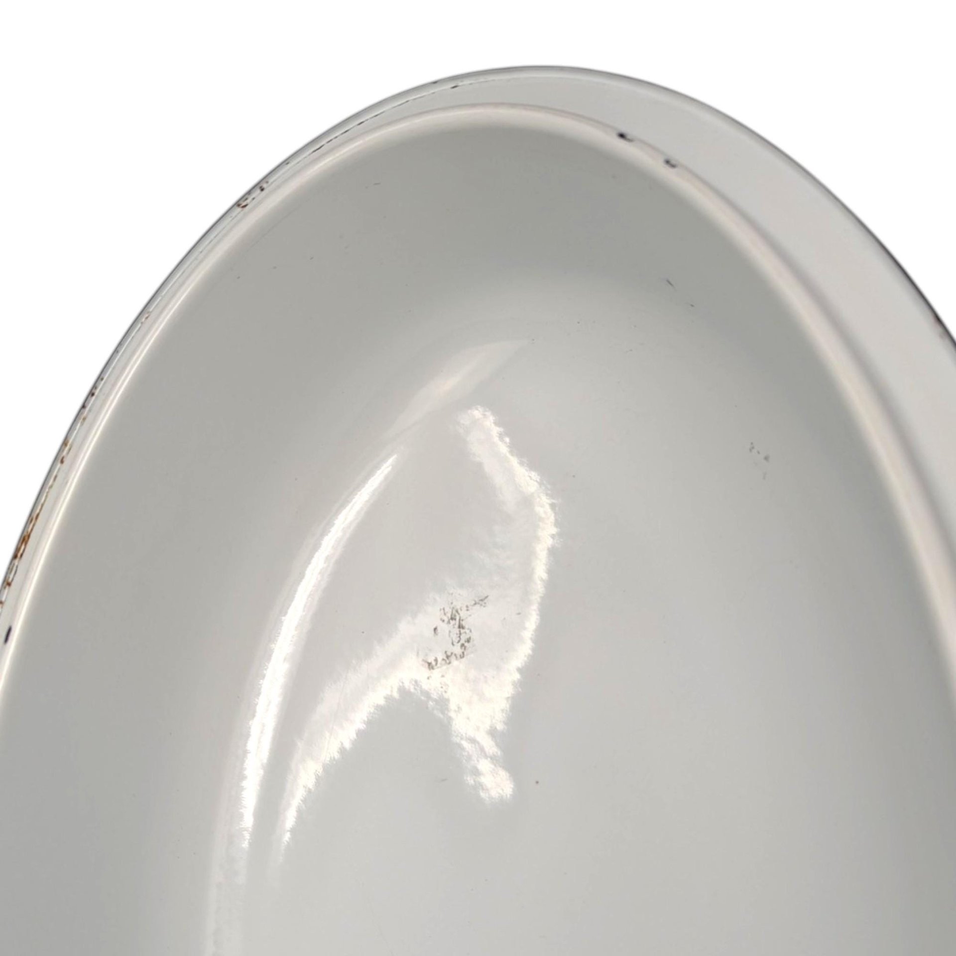 Vintage White Enamel Roaster Pan and Cups