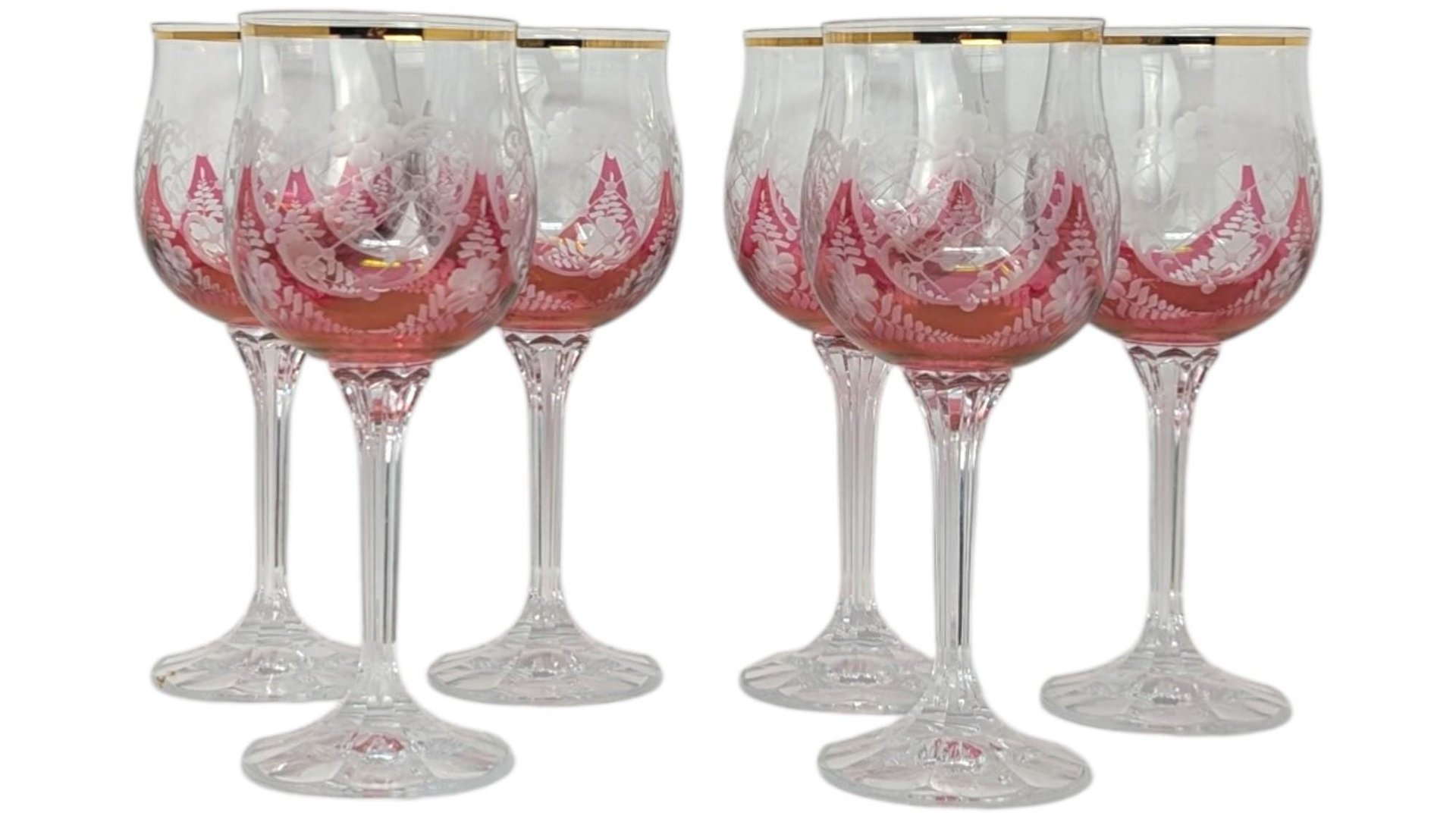 1960s Cranberry Red Wine Glasses – Timeless Dining Stemware