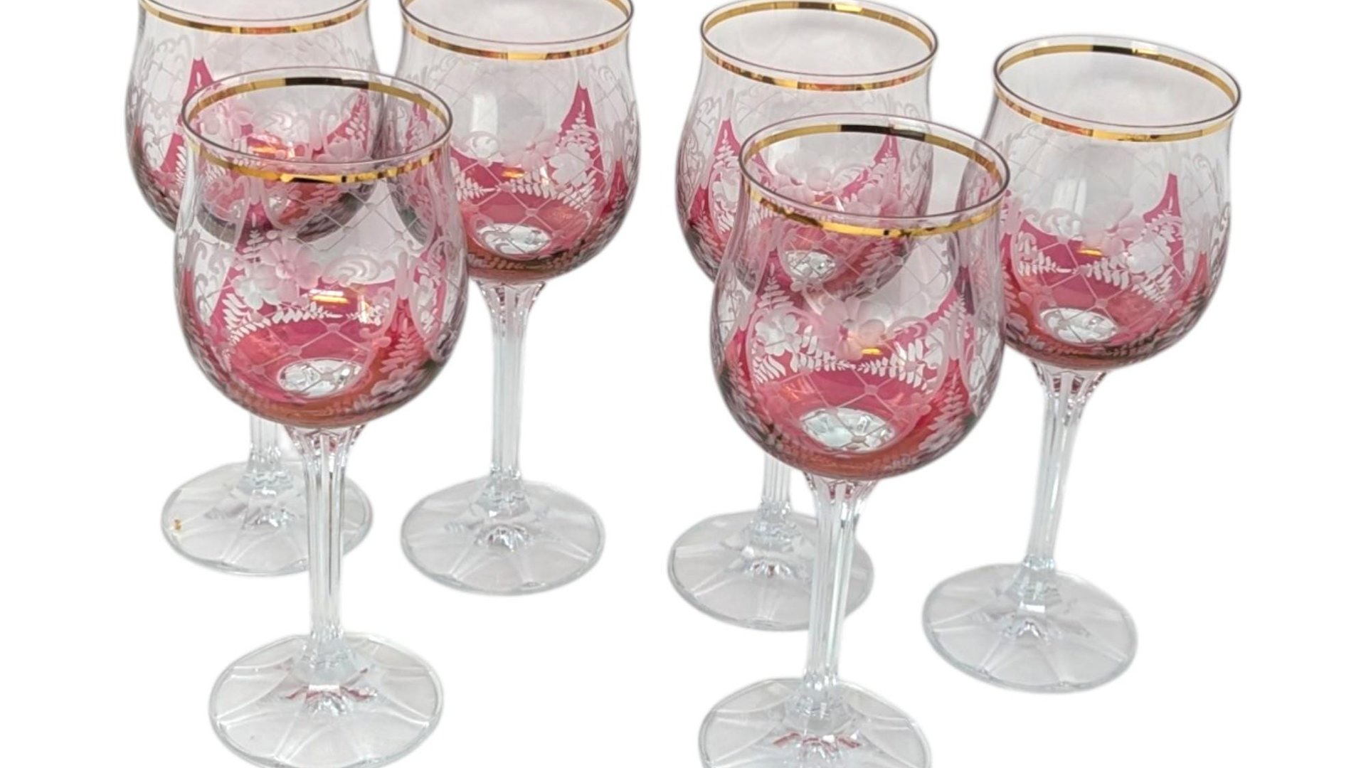 1960s Cranberry Red Wine Glasses – Timeless Dining Stemware