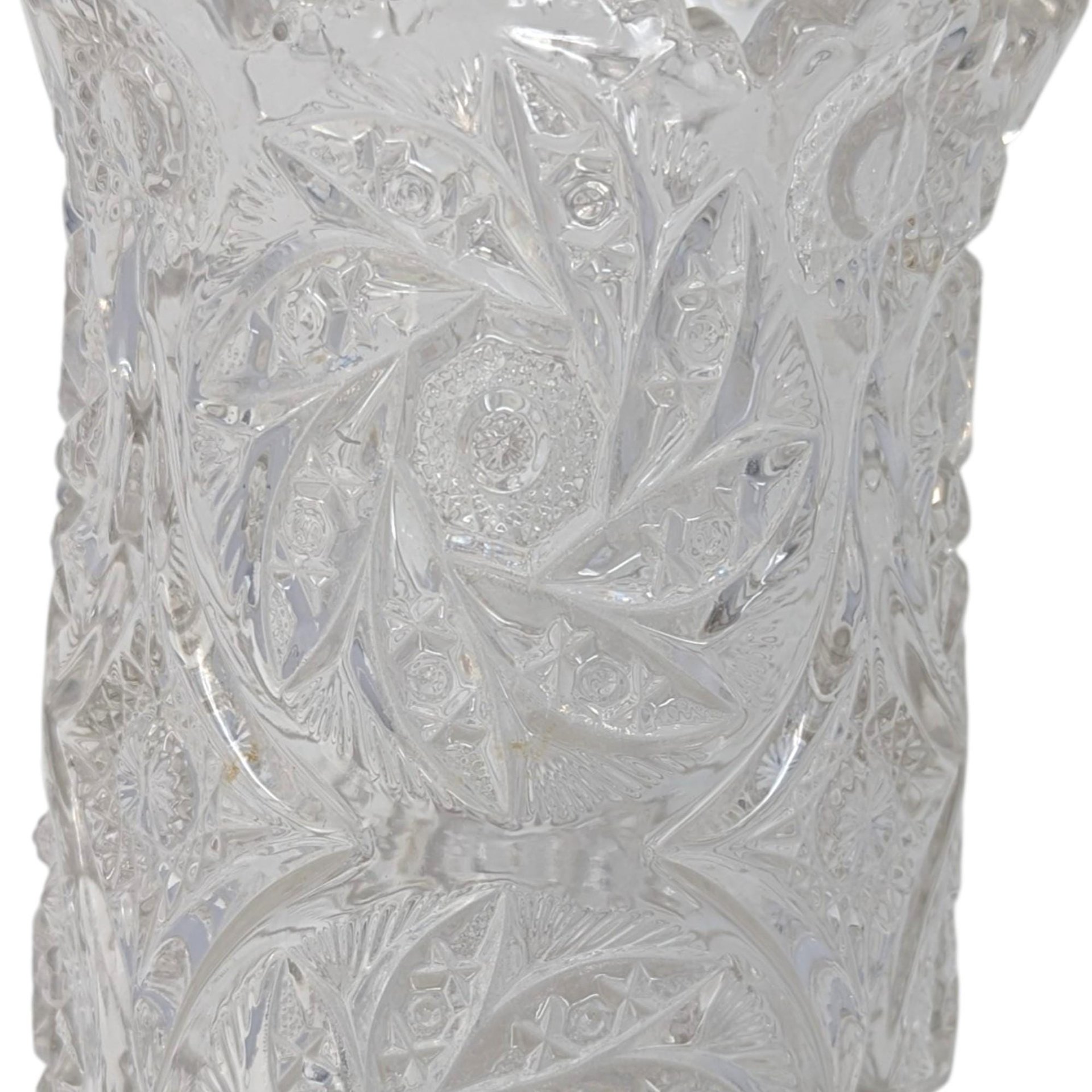 Vintage Cut Crystal Pinwheel Vase