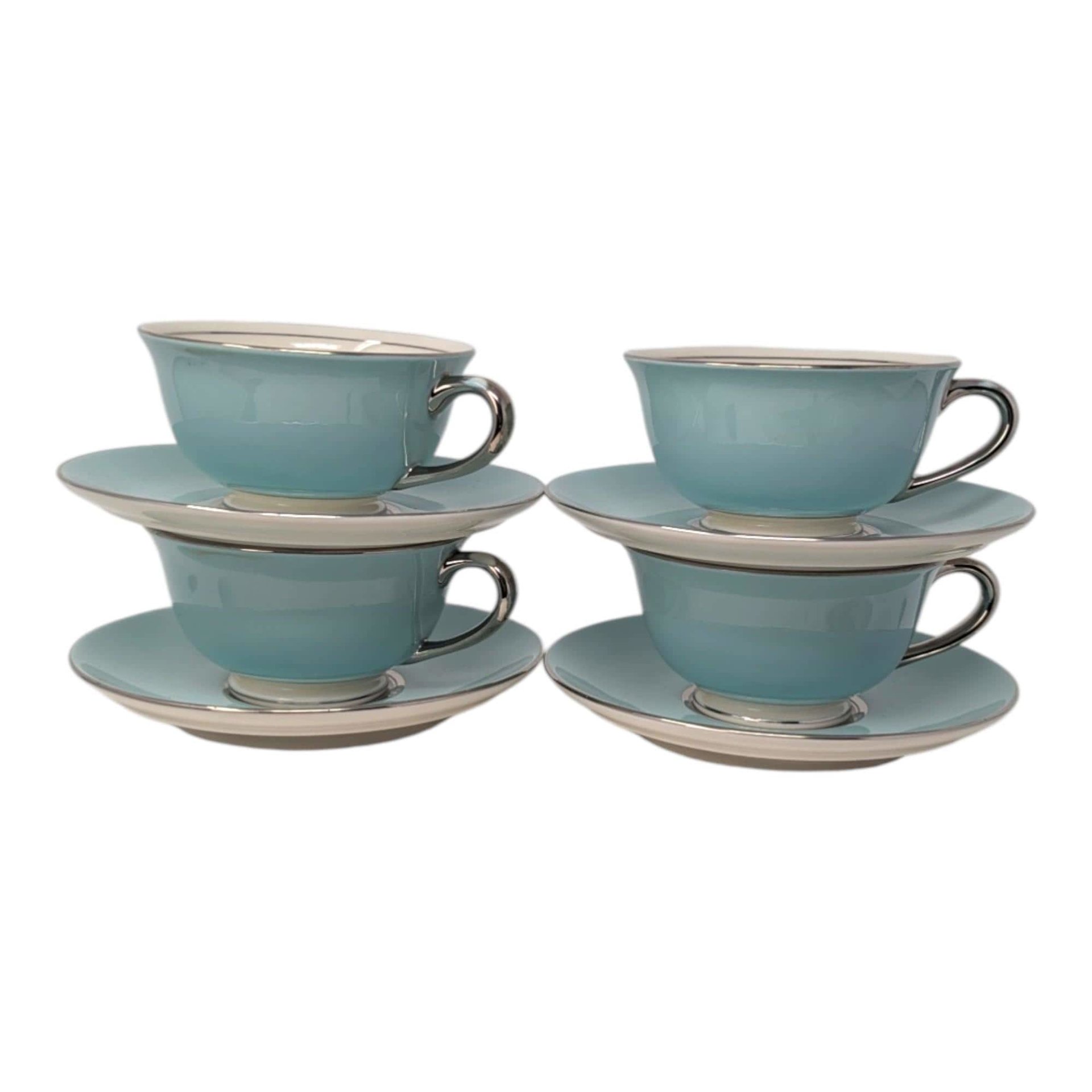 1962 Nancy Prentiss Tea Cup and Saucer Set - Set of 4