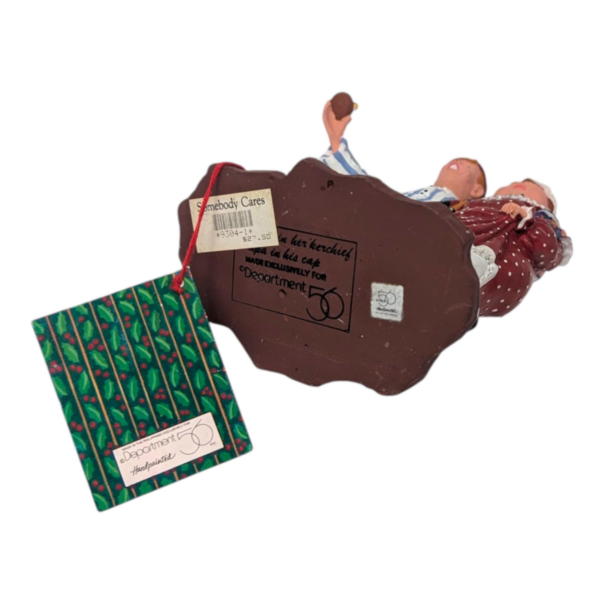 Vintage Dept 56 Mama in Her Kerchief Papa in His Cap Figurine