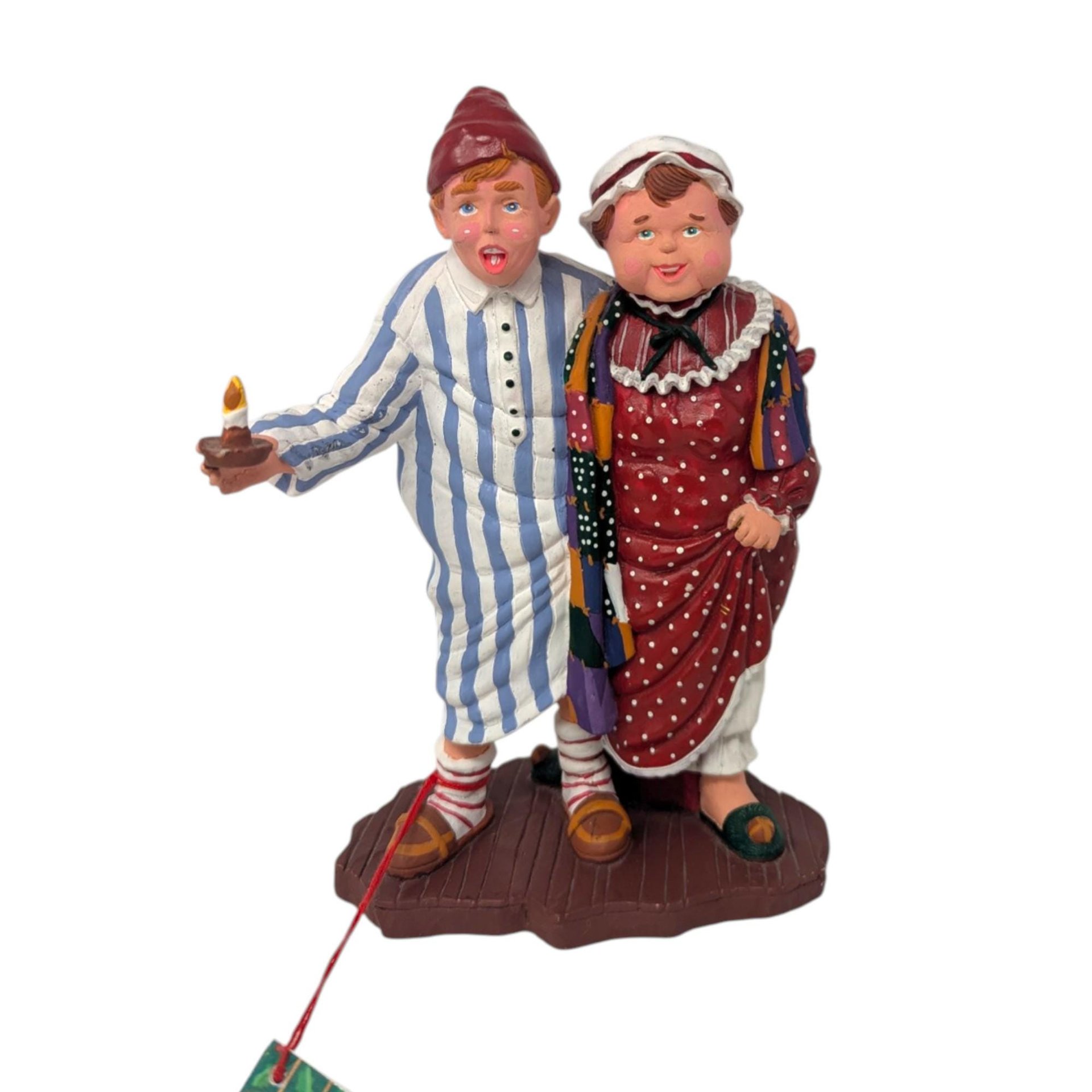 Vintage Dept 56 Mama in Her Kerchief Papa in His Cap Figurine